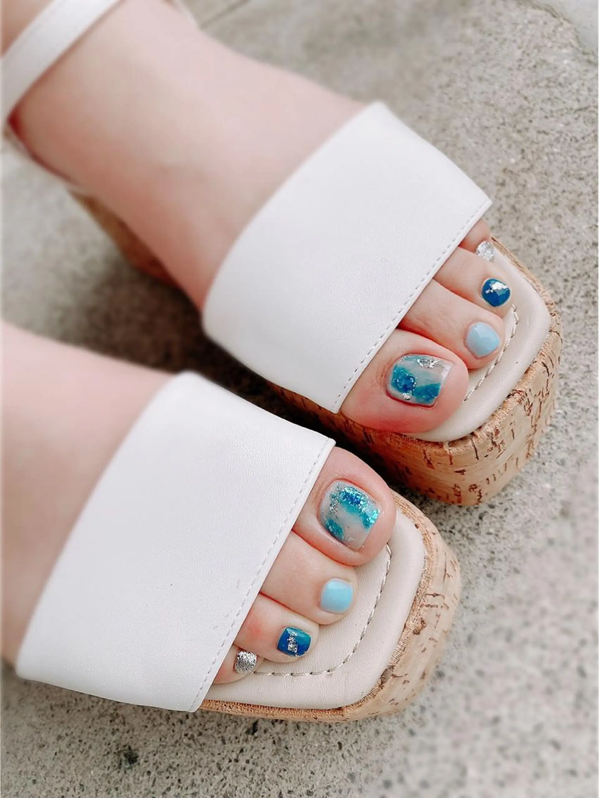 ネイル ブルー nail salon Regaosのネイルデザイン