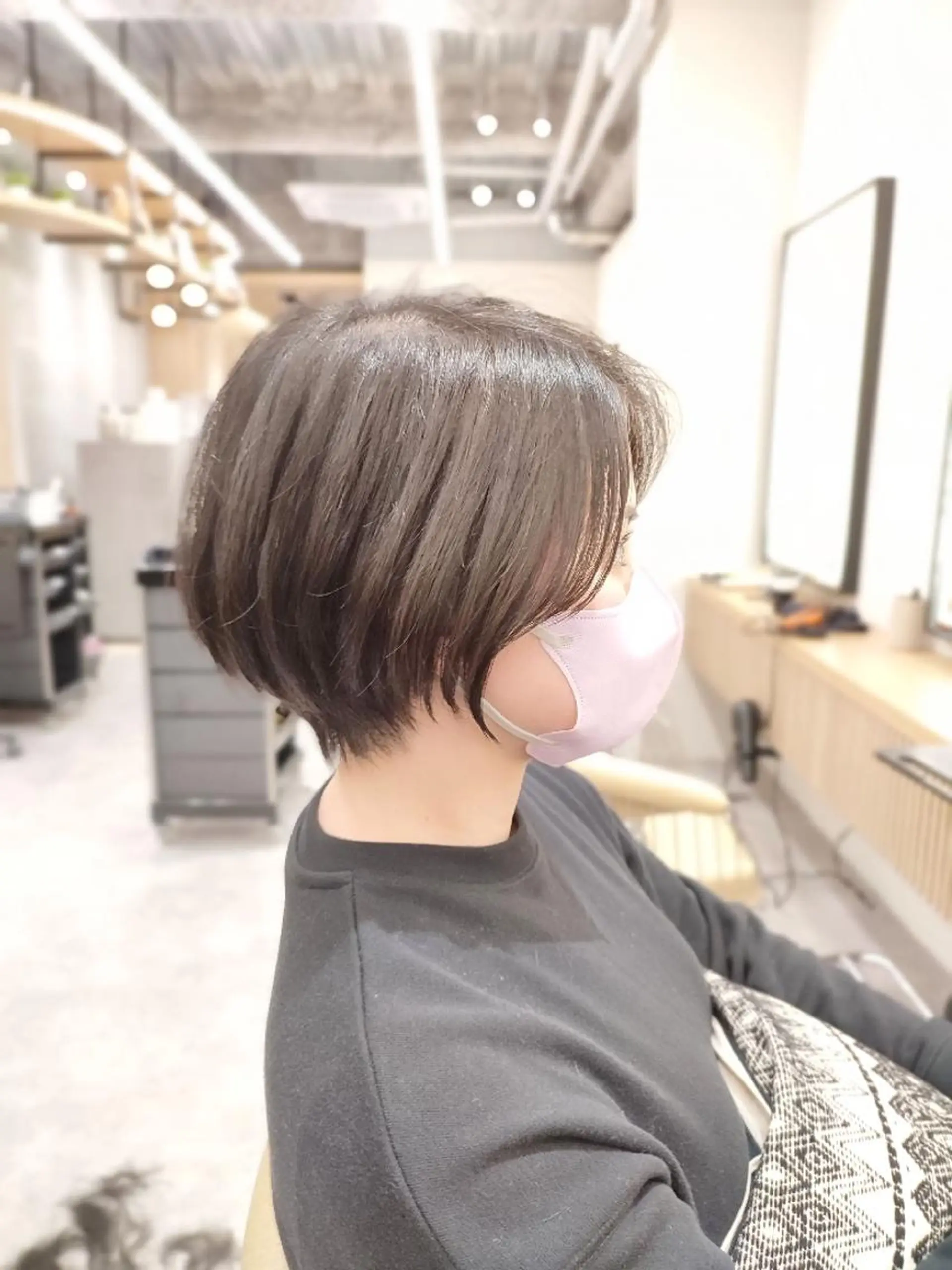 ショート 丸みショート ショートヘア 【似合わせ・レイヤー ・パーマ】海気のヘアスタイル