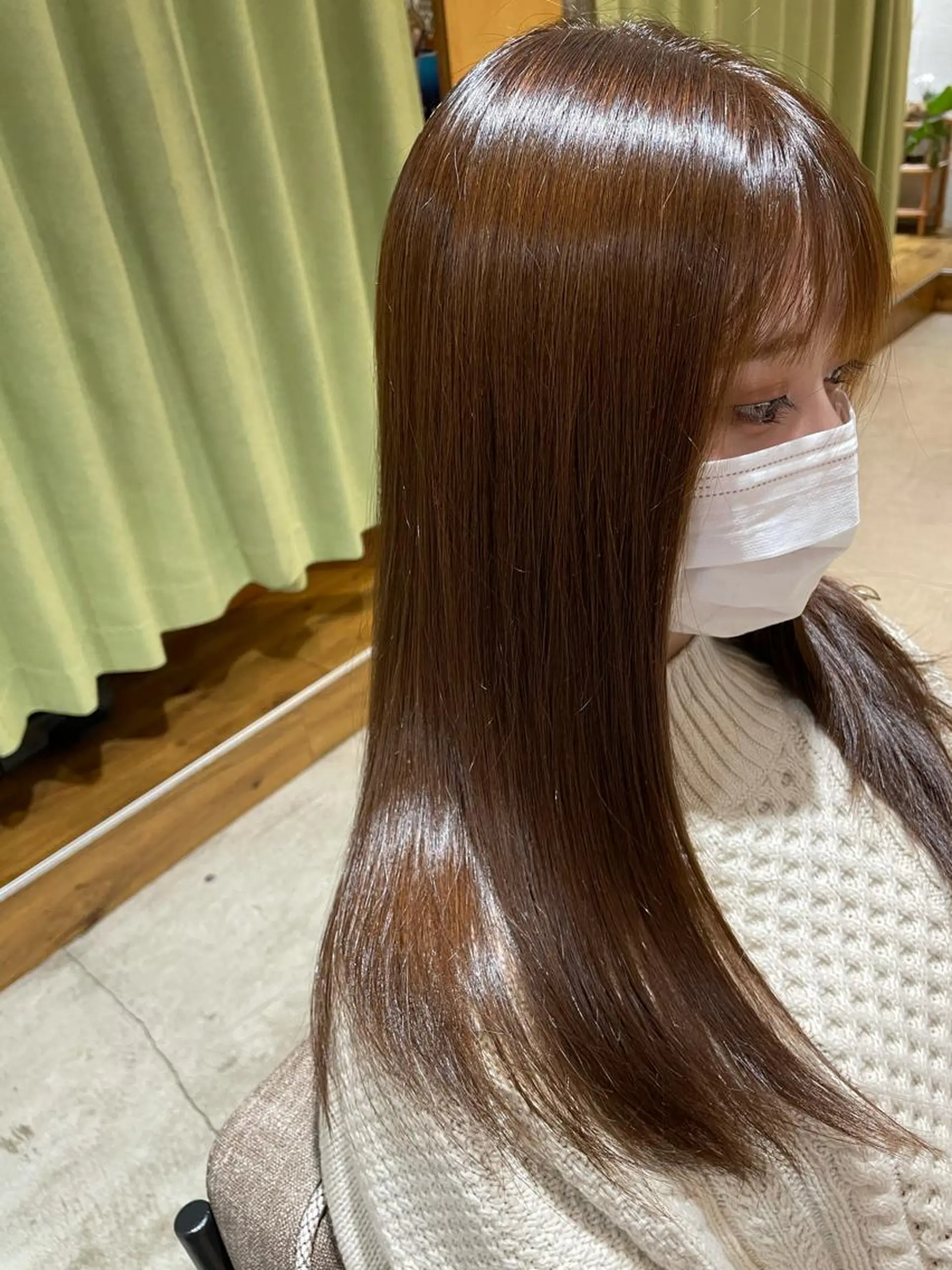 セミロング 髪質改善韓国レイヤー カット内田智大のヘアスタイル