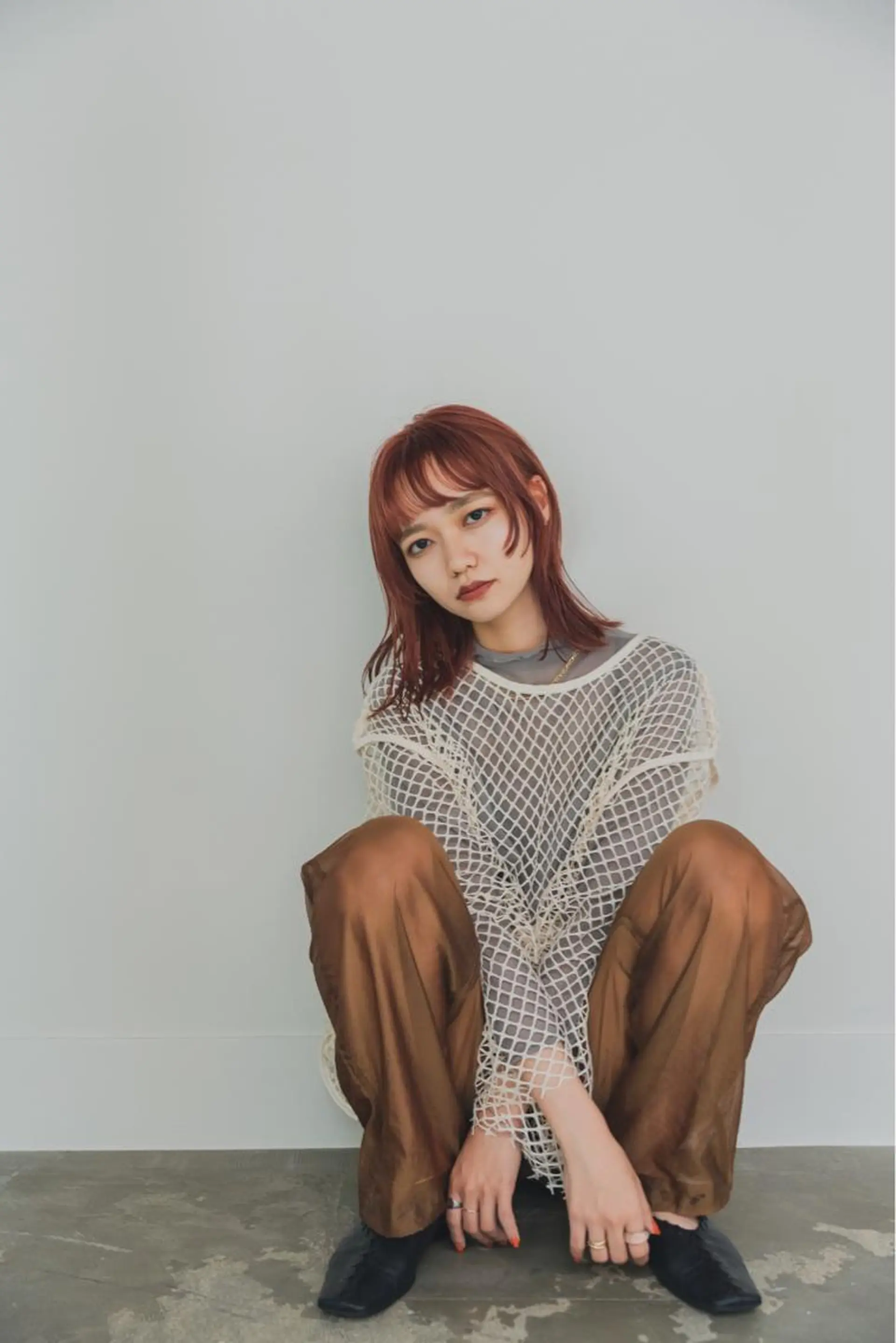 ミディアム カラー ツジガキ ユウスケのヘアスタイル