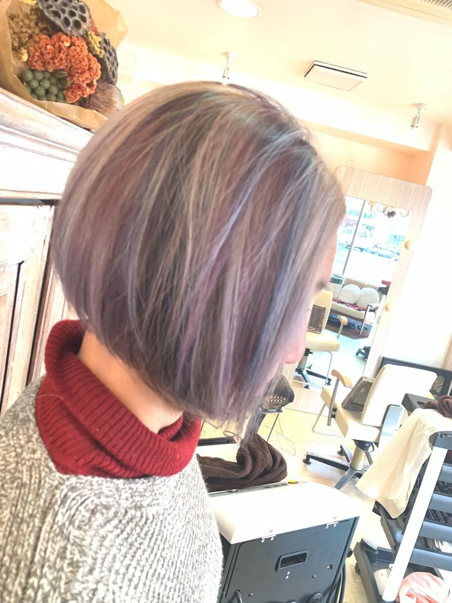 ミディアム カラー カット ヘアカラー トリートメント ヘッドスパ nishimura makotoのヘアスタイル