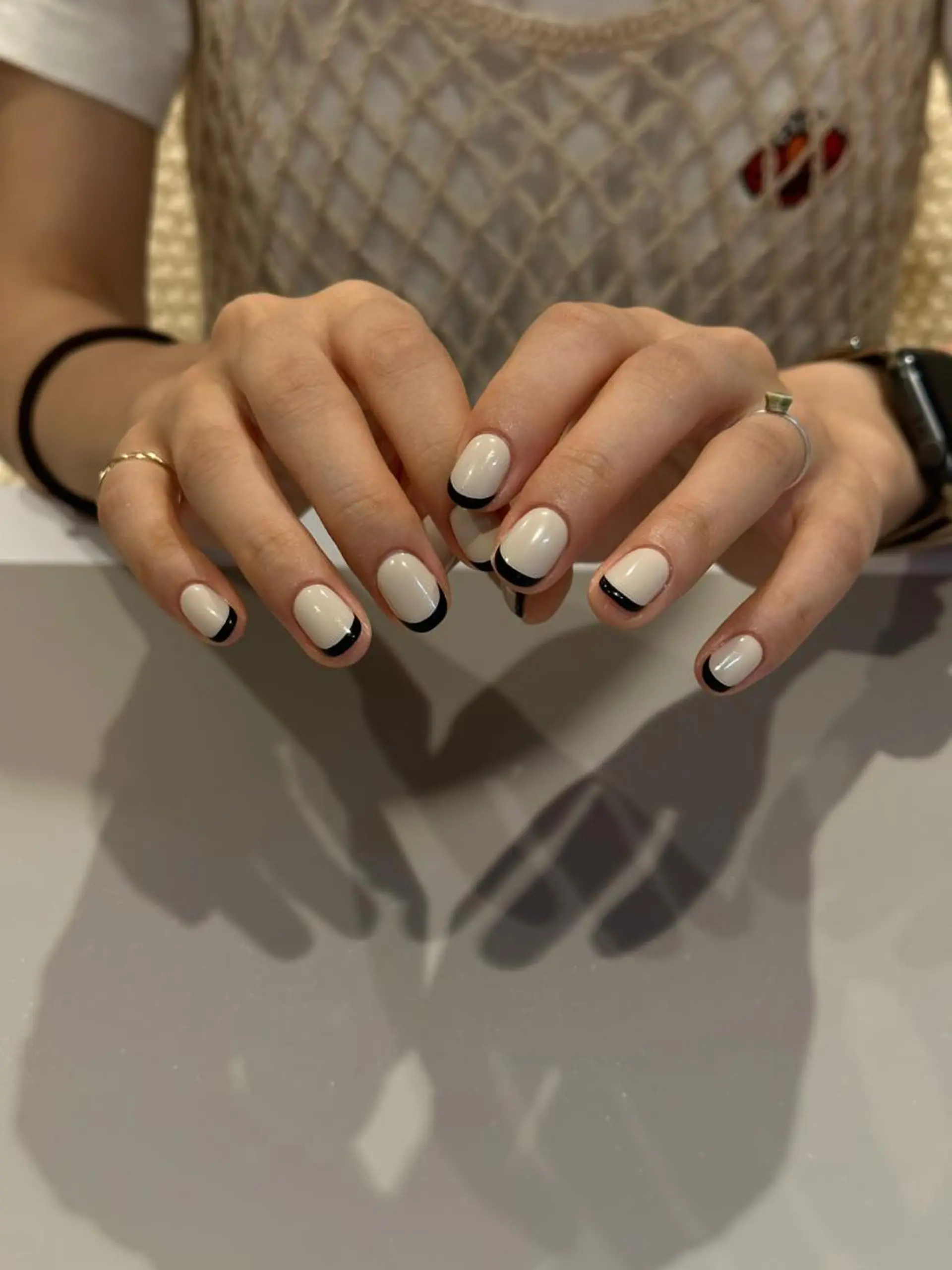 ショート カラー パーマ ヘアアレンジ メンズ キッズ ネイル マツエク・マツパ アイブロウ フレンチネイル ハンドネイル ar. harajukuのネイルデザイン