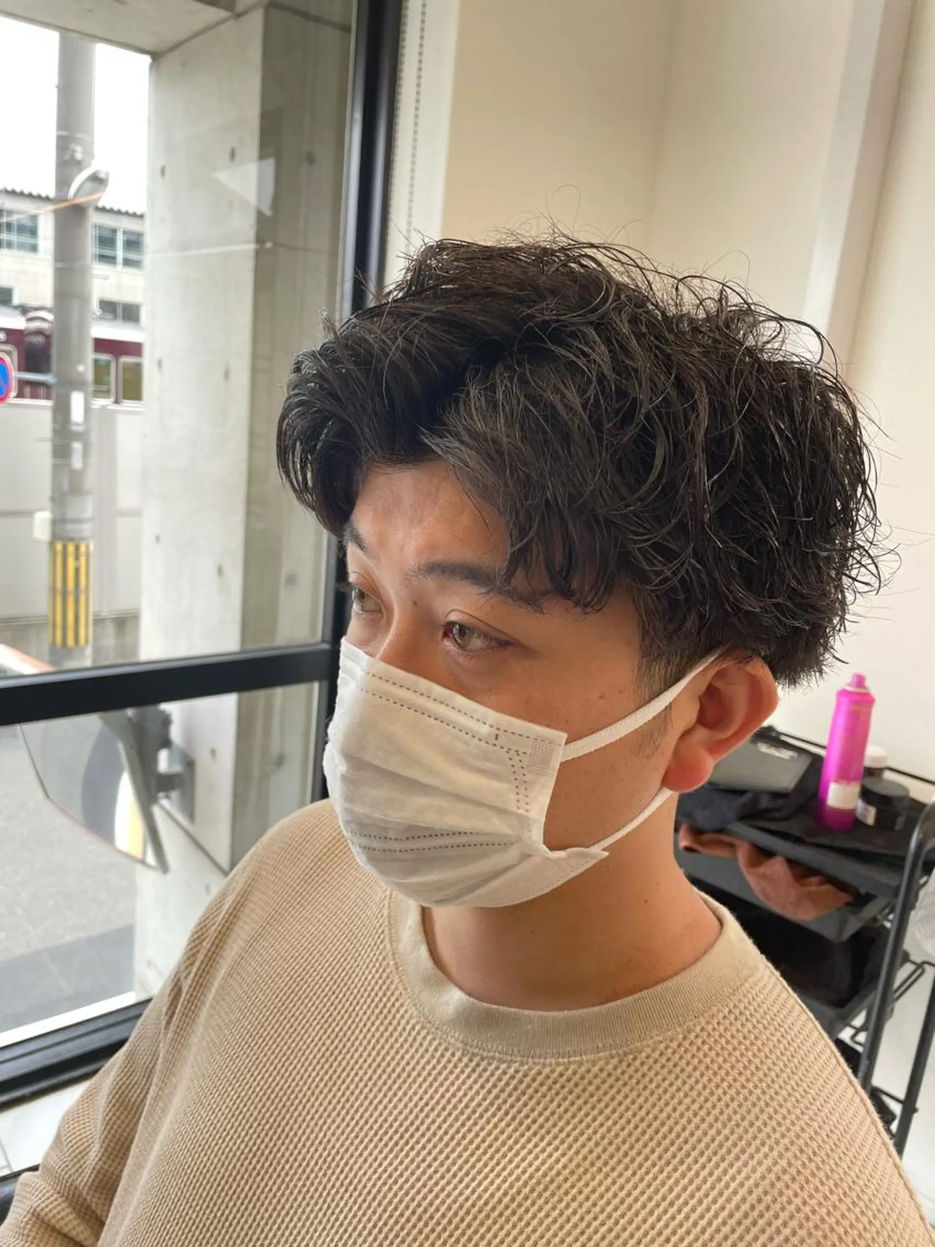 パーマ メンズ カット パーマ 大阪美容師 井上智博のヘアスタイル