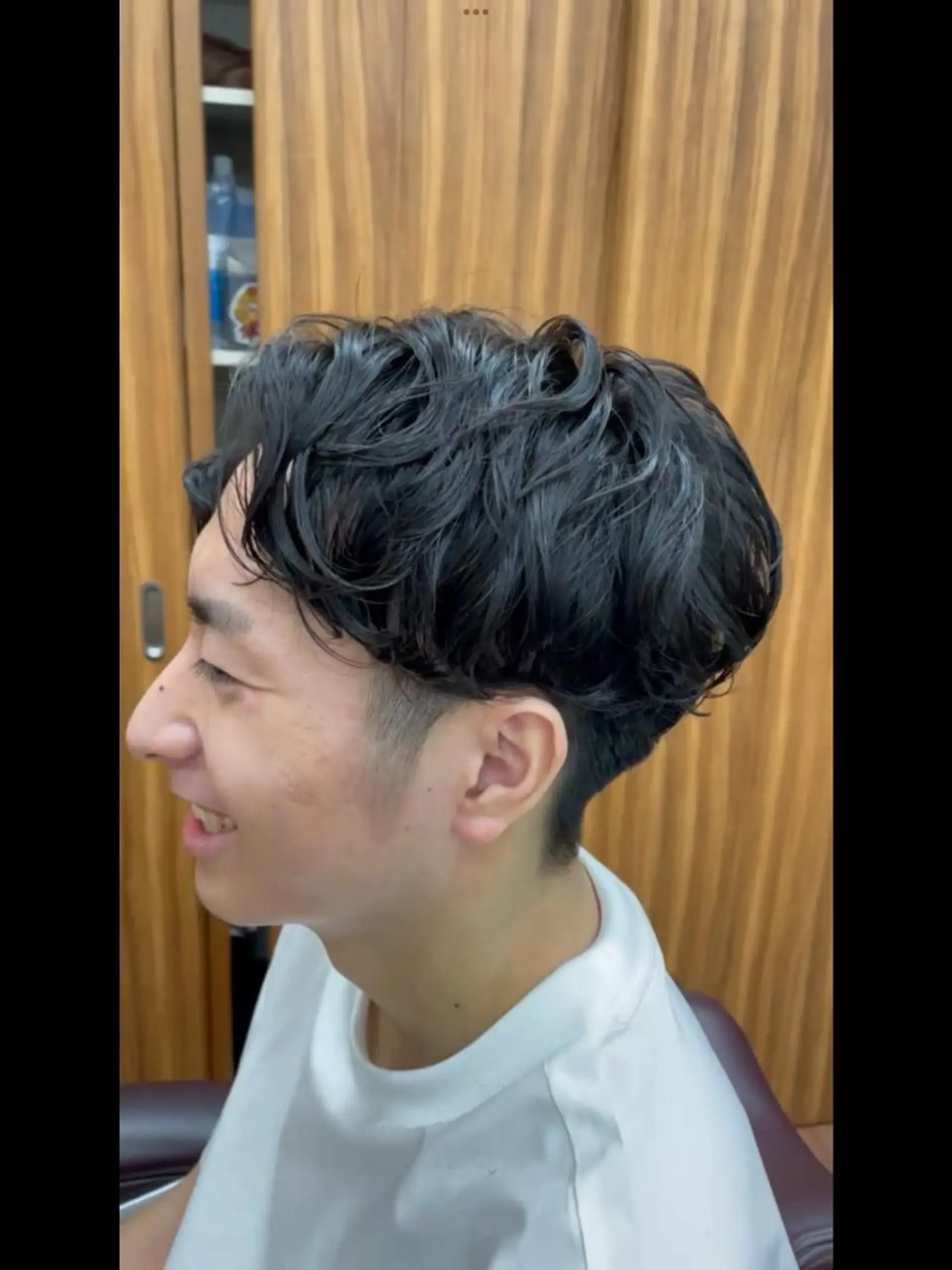 ミディアム パーマ メンズ メンズパーマ 赤司 泰樹のヘアスタイル