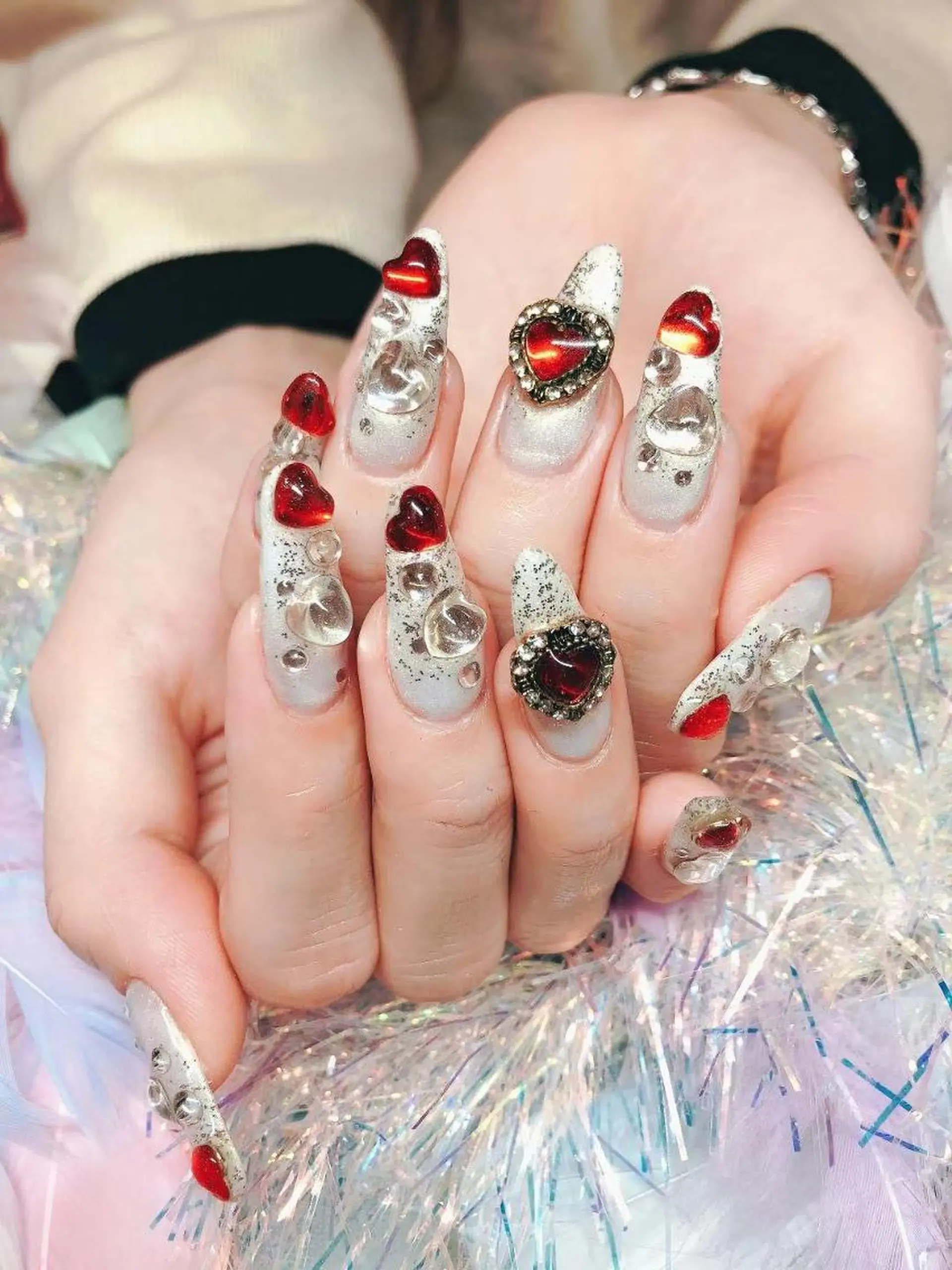 ネイル アートネイル べっ甲ネイル キラキラネイル 冬ネイル 🌸りな りなのネイルデザイン