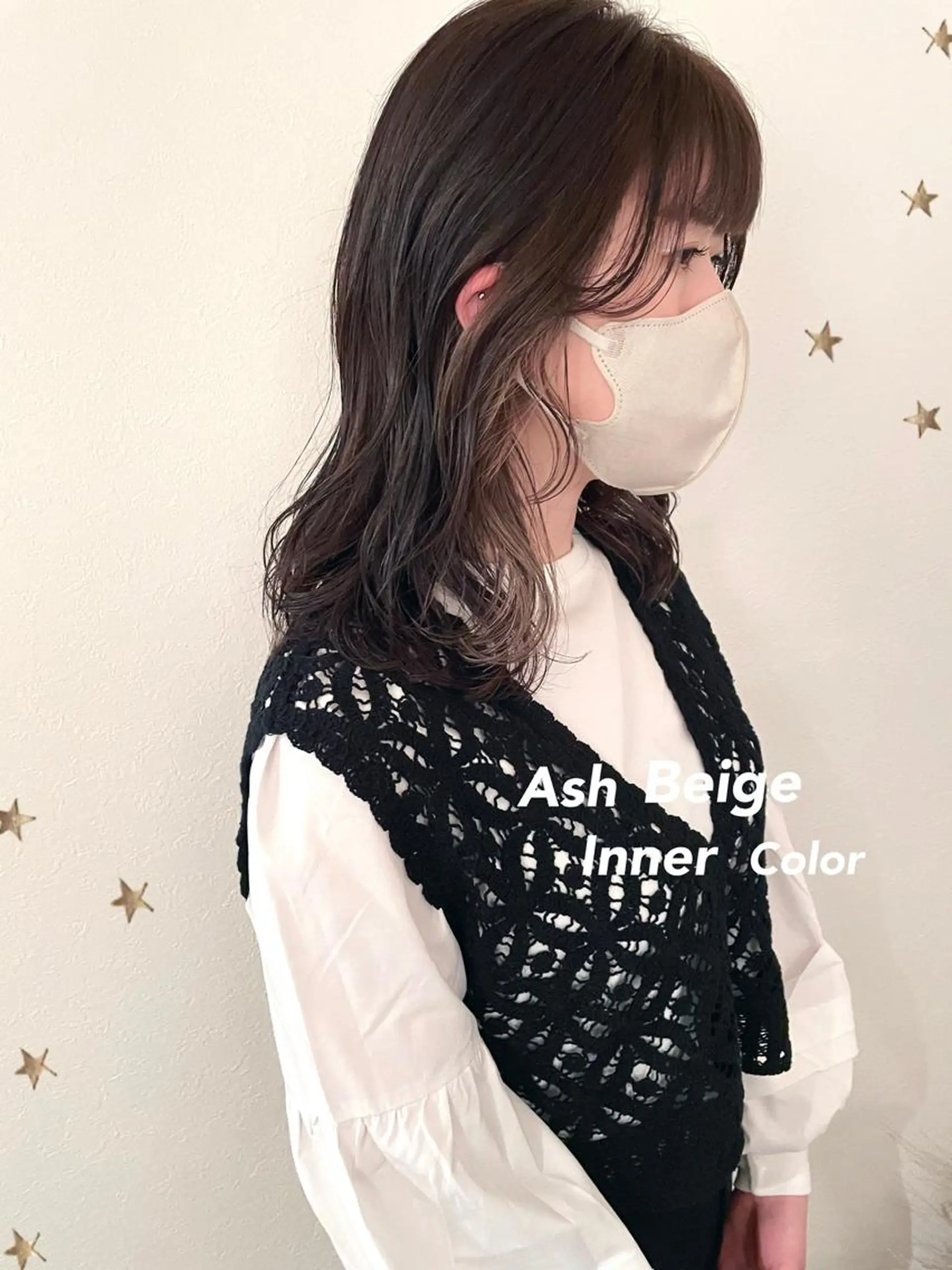 セミロング カラー カット ヘアカラー 市川 千夏のヘアスタイル