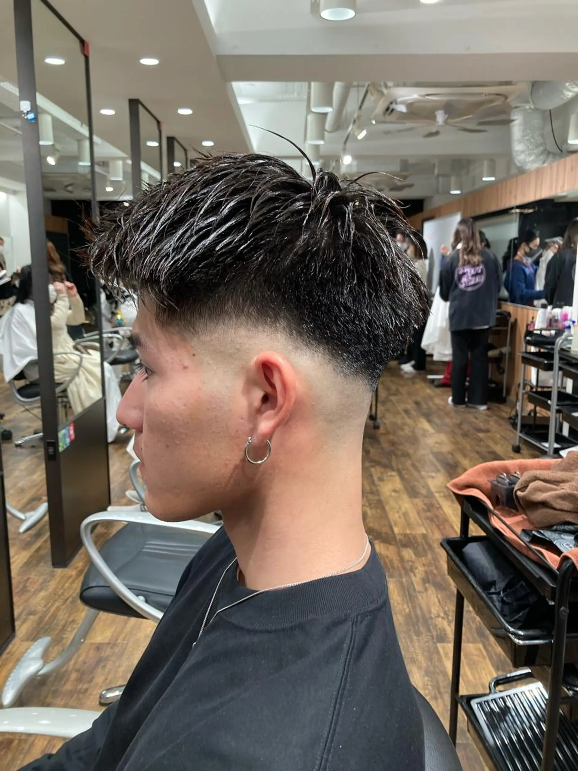 ショート メンズ フェードカット 髪質改善/縮毛矯正/ 超高濃度水素ケアのヘアスタイル