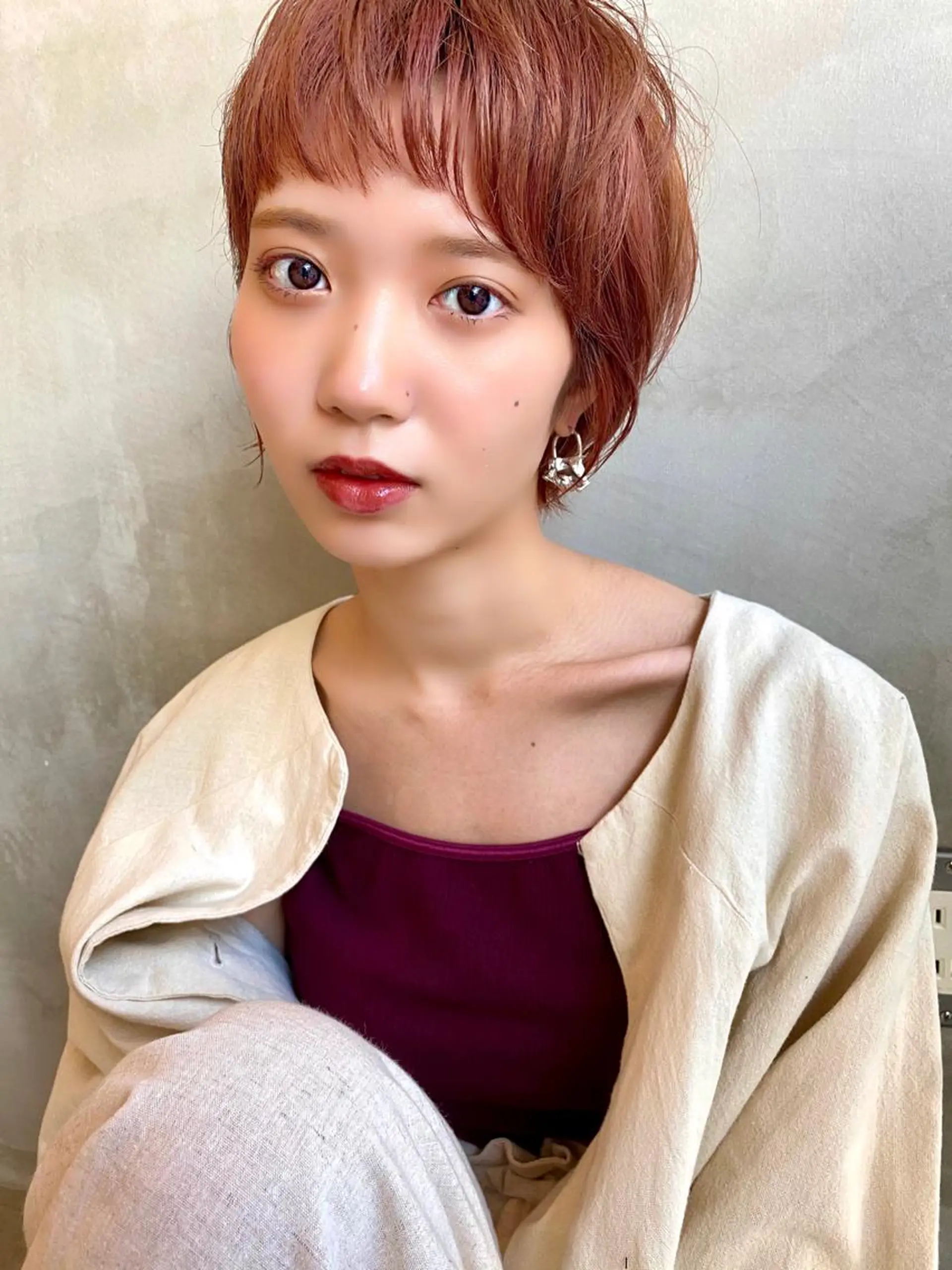 ショート カラー ヘアアレンジ ネイル マツエク・マツパ 透明感カラー ハイライトカラー 外国人風カラー ハイライト レイヤーカット 夜23時まで予約🉑 reverieあきらのヘアスタイル