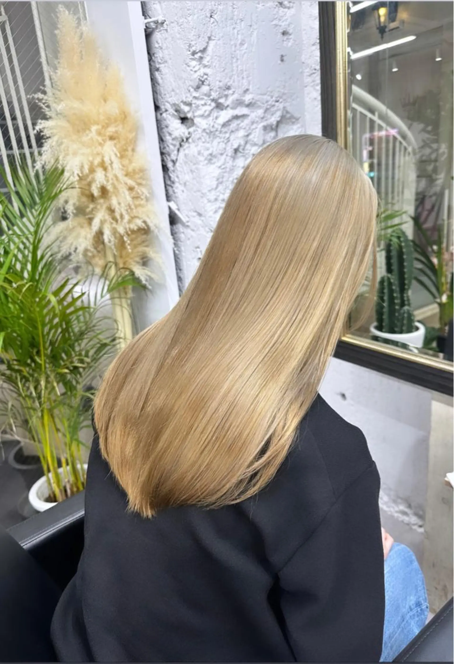 ロング 瀧優華白髪ぼかし 大人レイヤー🩵のヘアスタイル