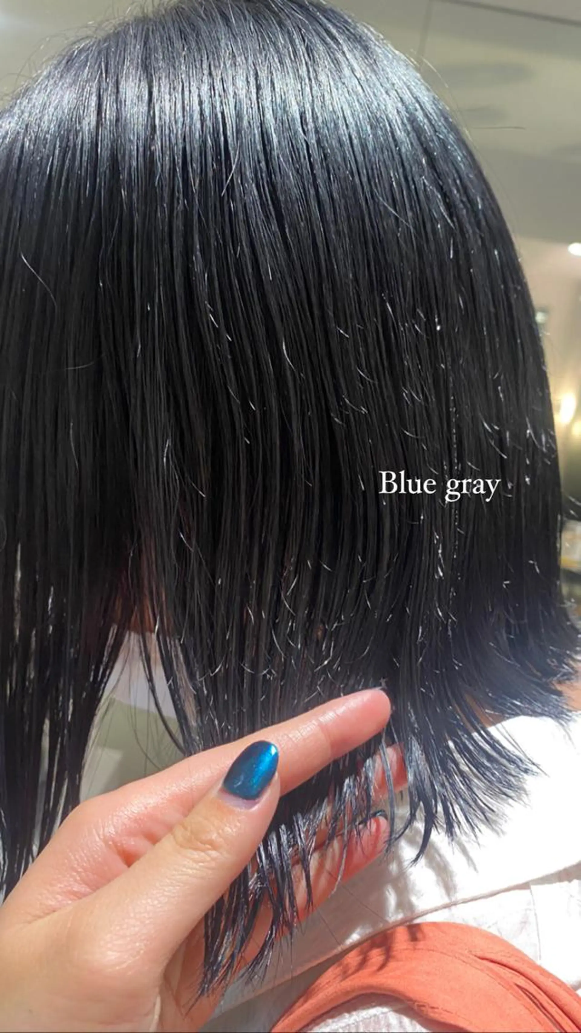 ミディアム カラー ブルーカラー ミオ💎透ける暗髪 ショートカットのヘアスタイル