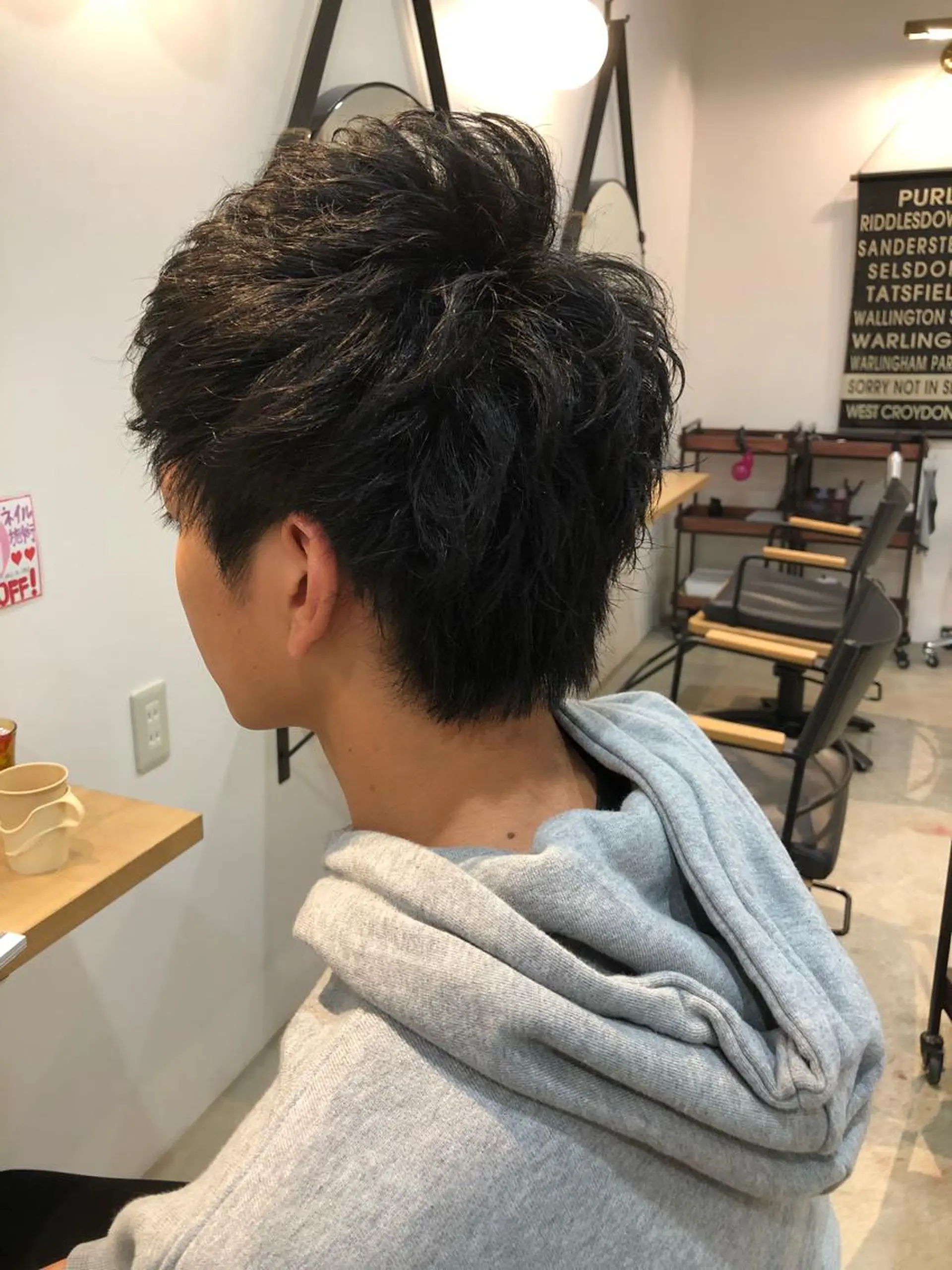 ショート パーマ メンズ メンズパーマ Lolonois池田 代表 鍜治本颯太のヘアスタイル