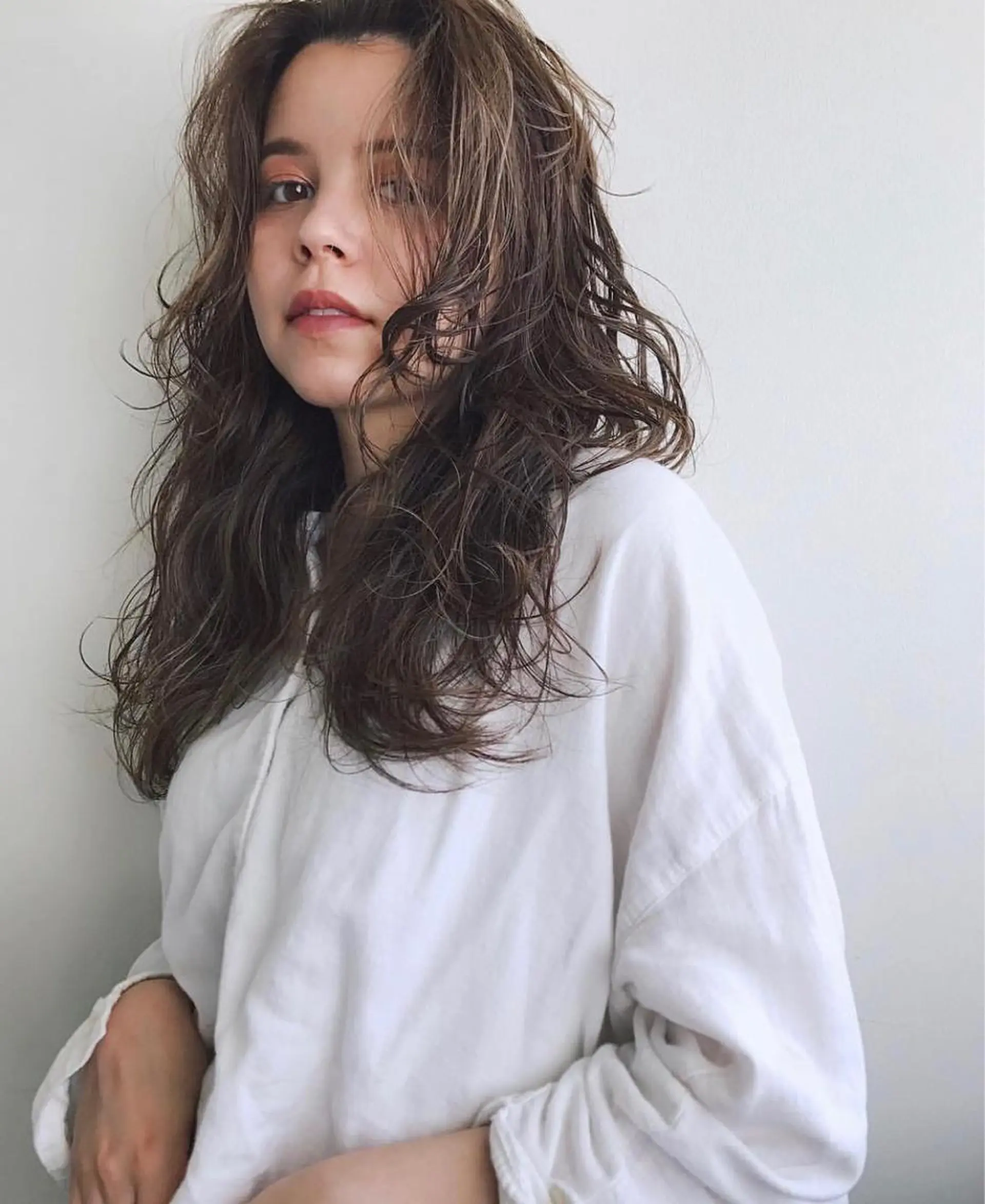 ロング パーマ マンツーマン／韓国 ヘア‎Amiのヘアスタイル