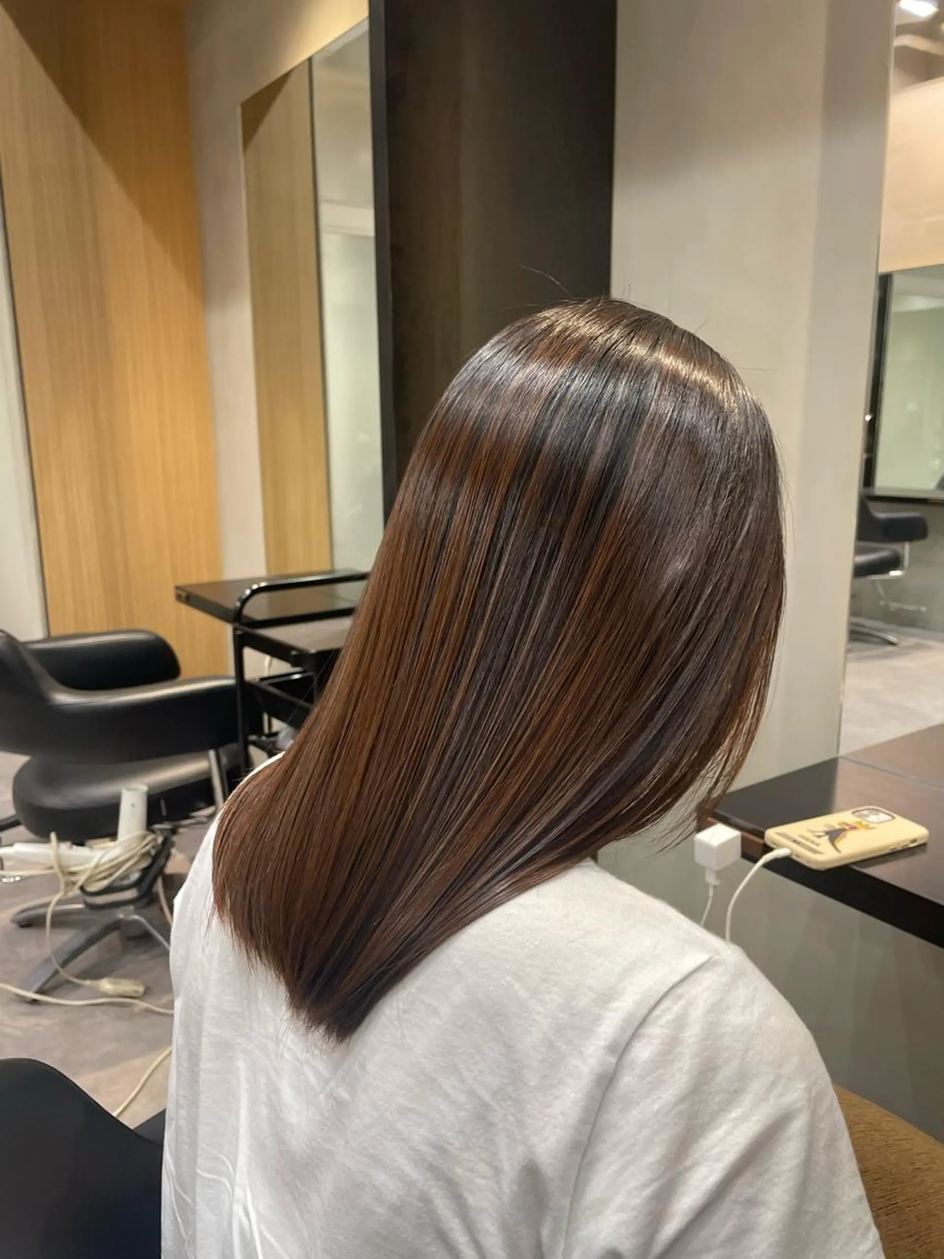 ミディアム 縮毛矯正 カットモデル募集 ミネのヘアスタイル