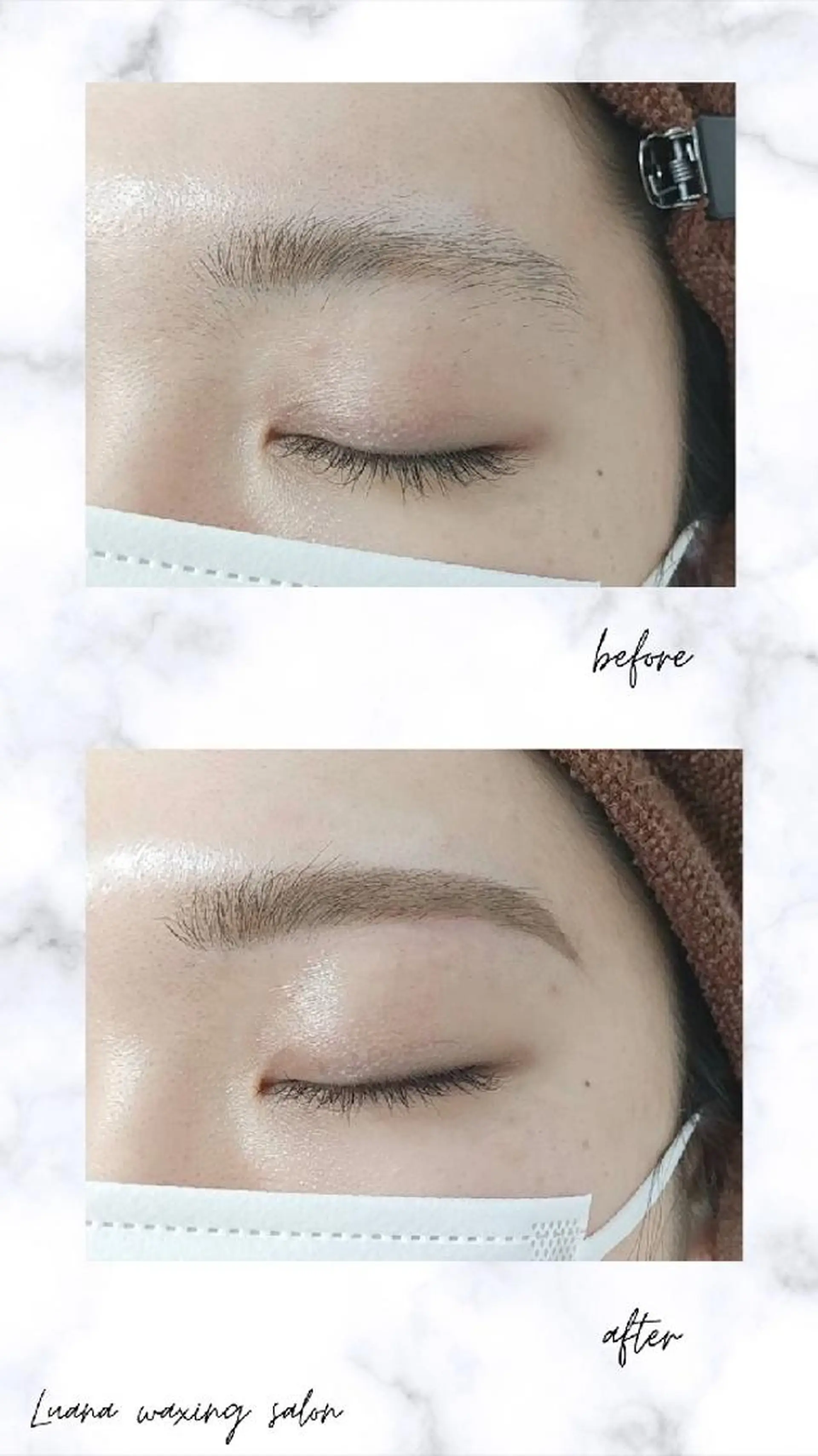 アイブロウ 眉毛ワックス脱毛 Luana waxing salon所属・Luana wax 🐚根本のエステ・リラクイメージ
