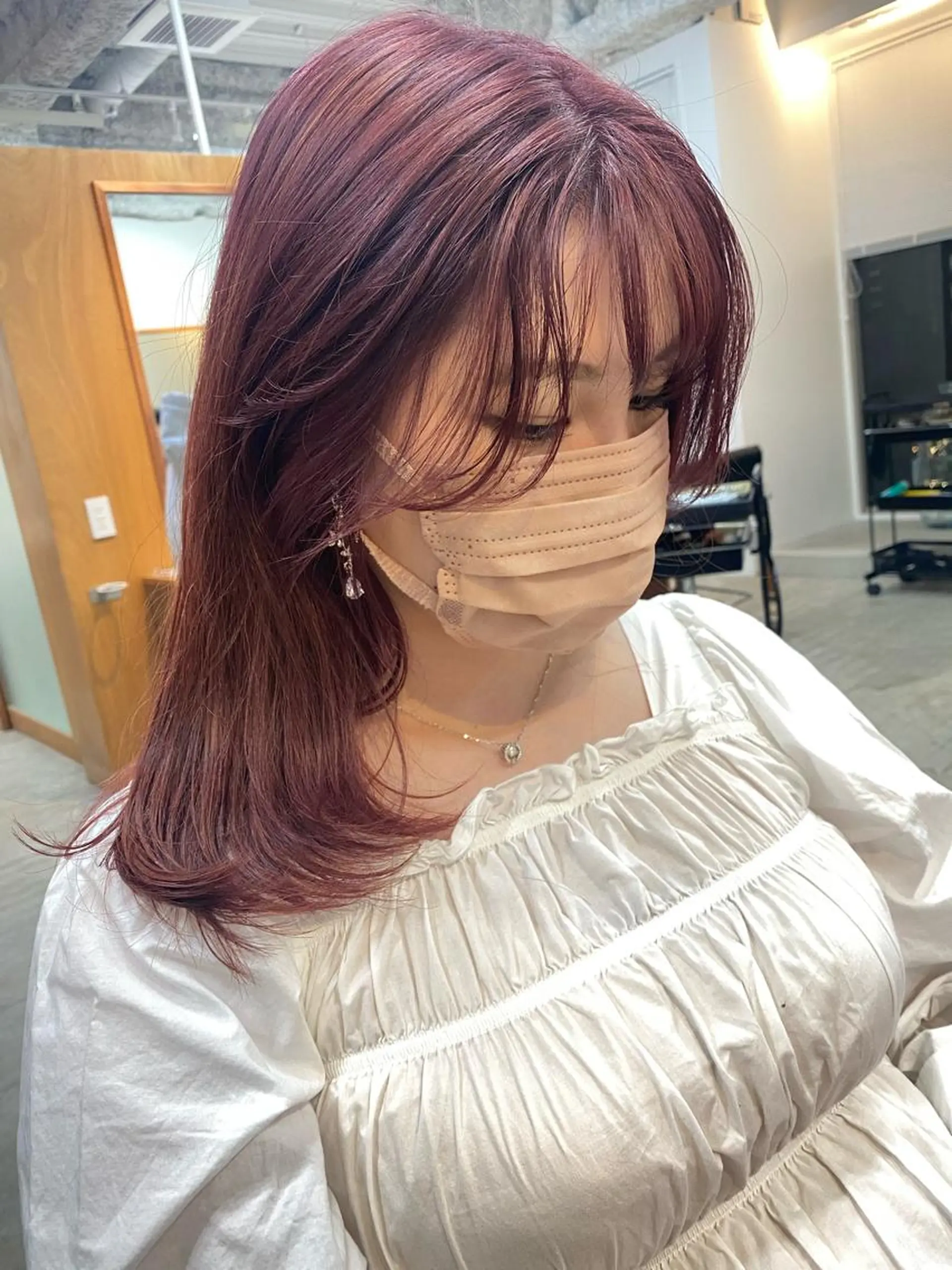 ミディアム カラー ブリーチ 砂原 ひよりのヘアスタイル