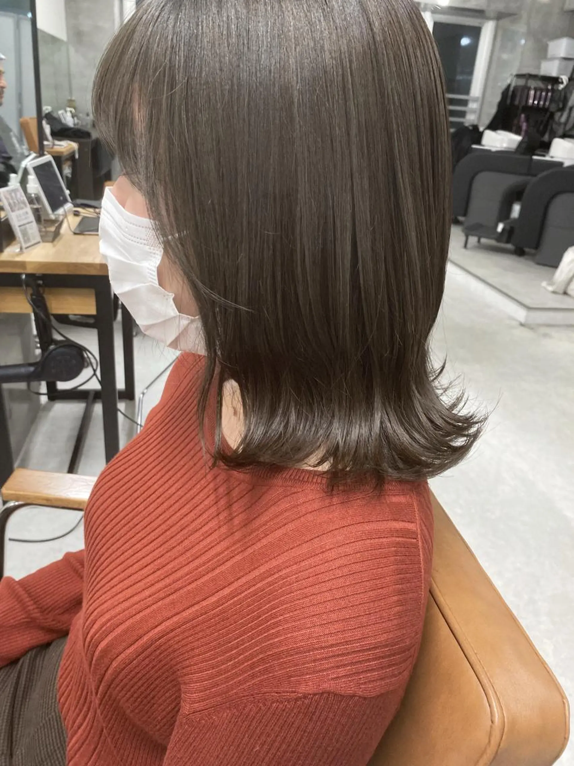 セミロング カラー ヘアアレンジ 🌷FUKA🌷 まろやかハイトーンのヘアスタイル