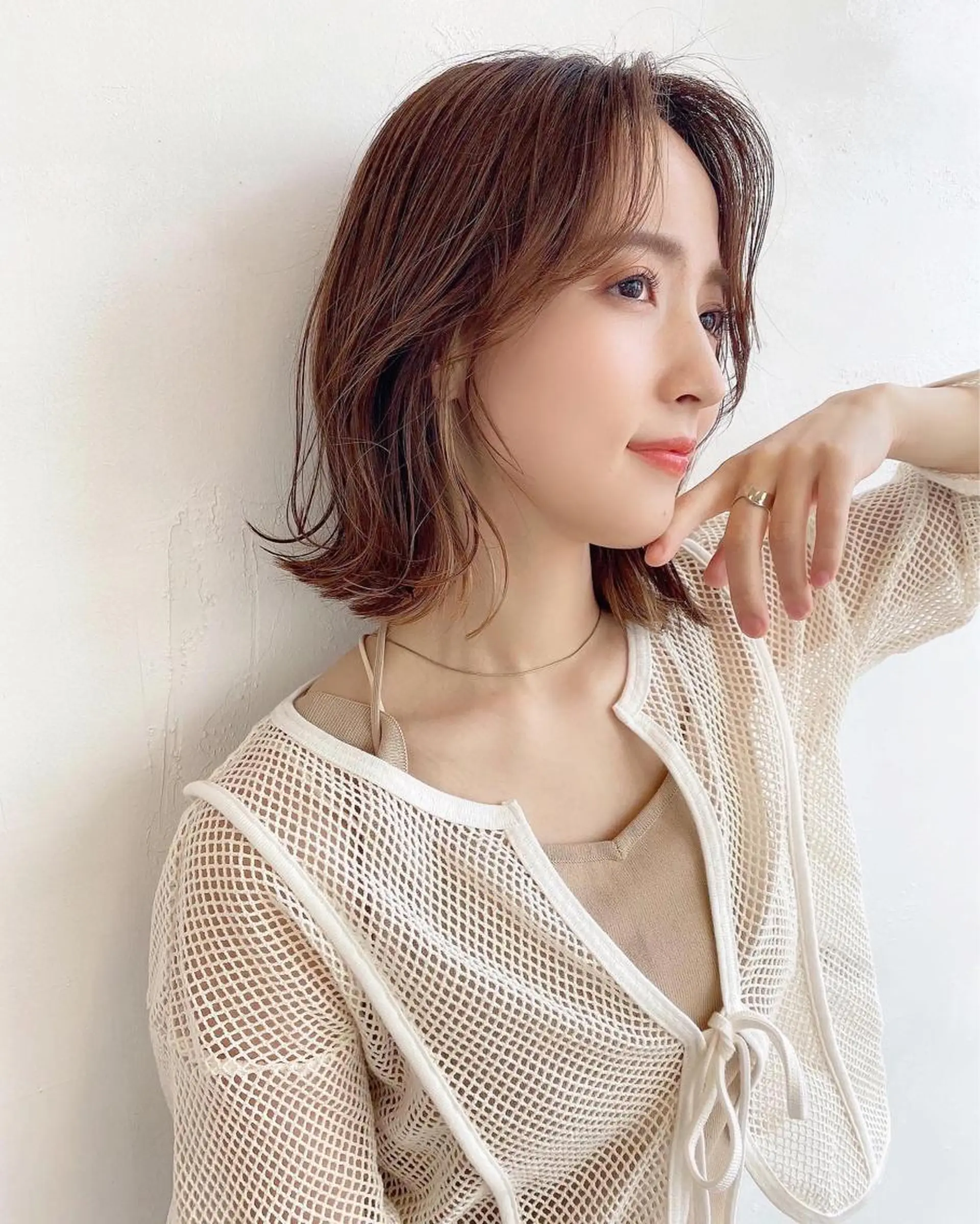 ミディアム 鎌倉 彩のヘアスタイル