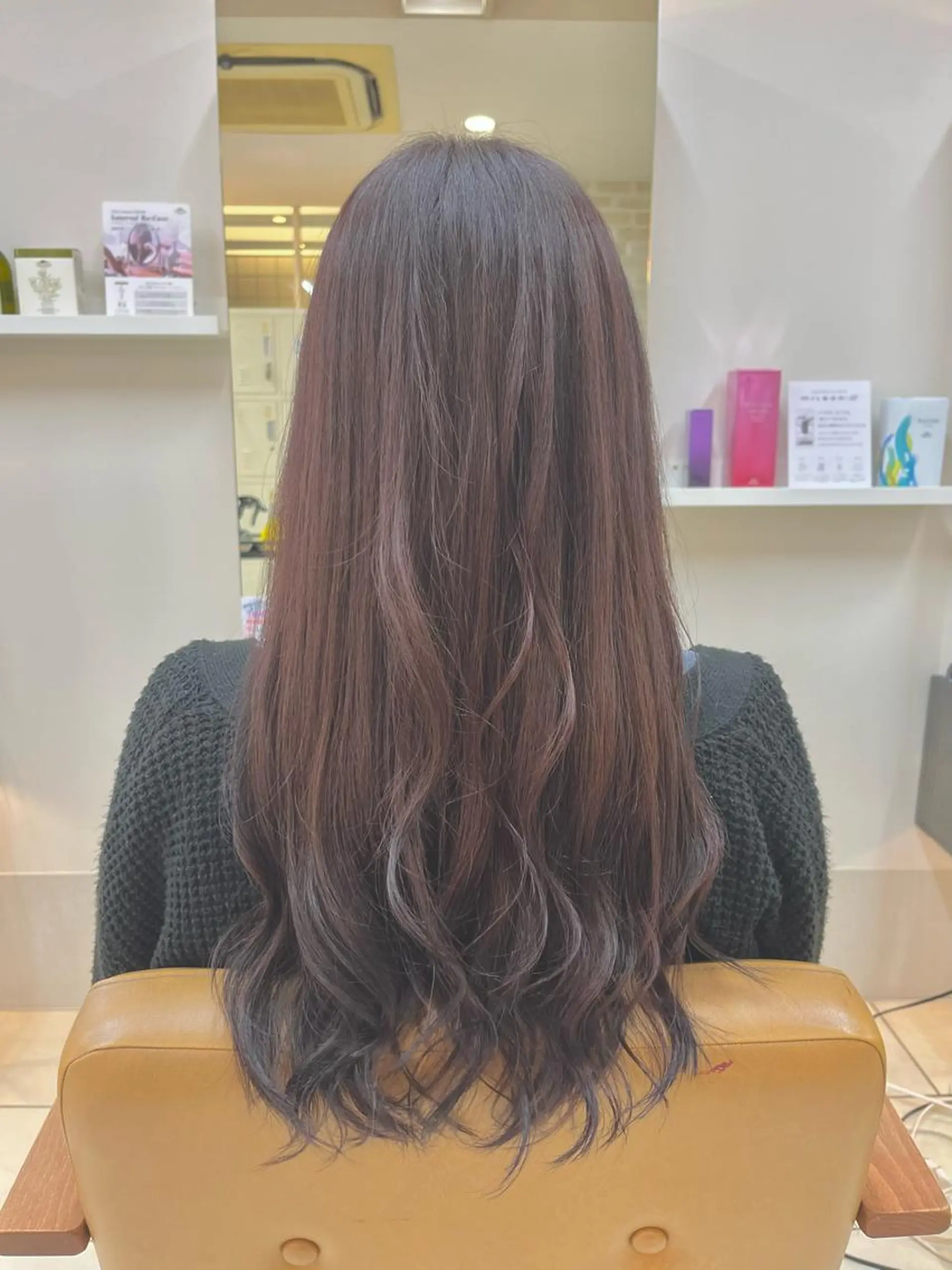ロング カラー カット ヘアカラー 福本 光のヘアスタイル