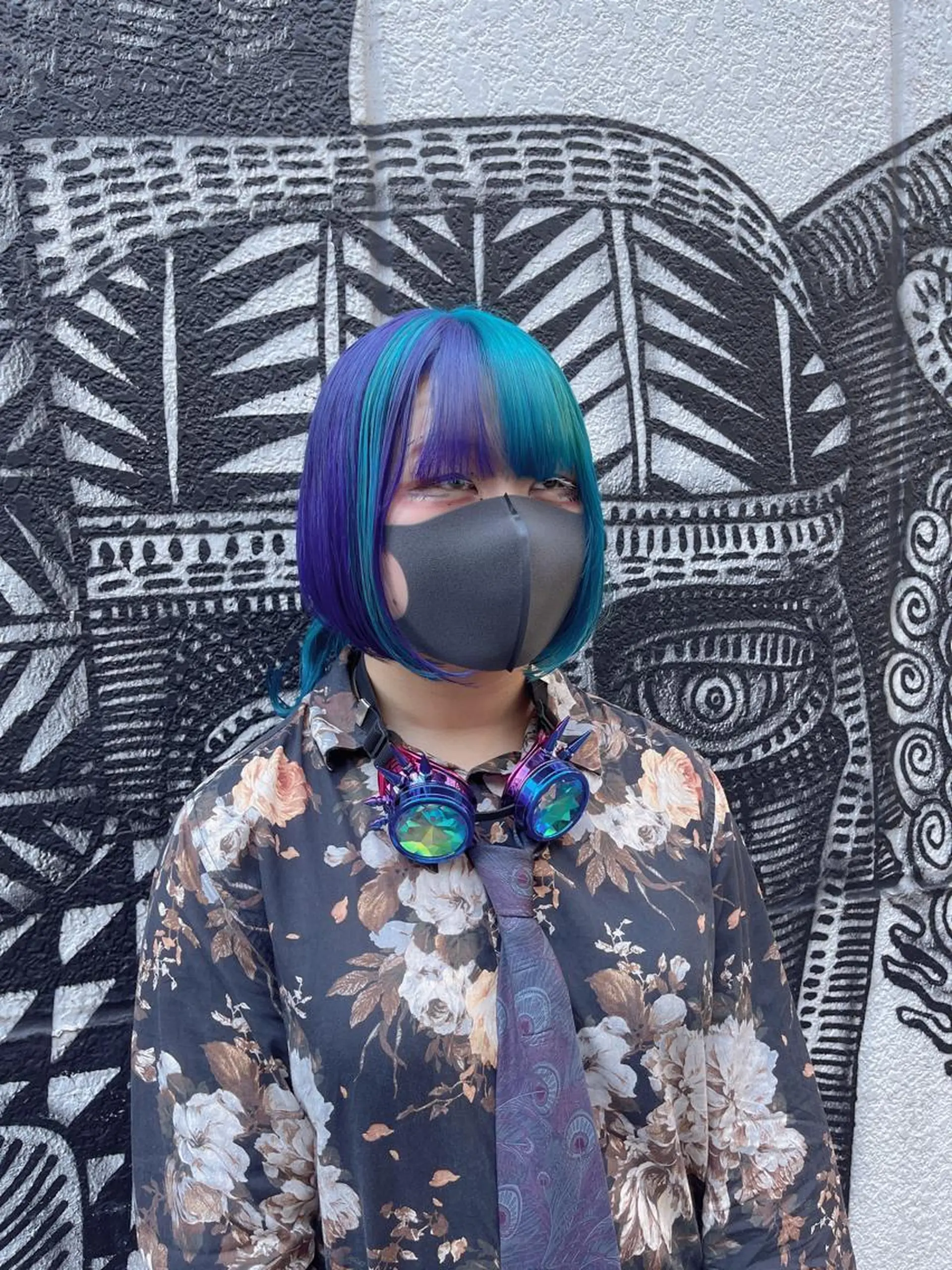 ショート カラー ヘアアレンジ デザインカラー ボブ デザインカット ウルフカット 🌈派手髪エクステ ブレイズ🌈ひろとのヘアスタイル