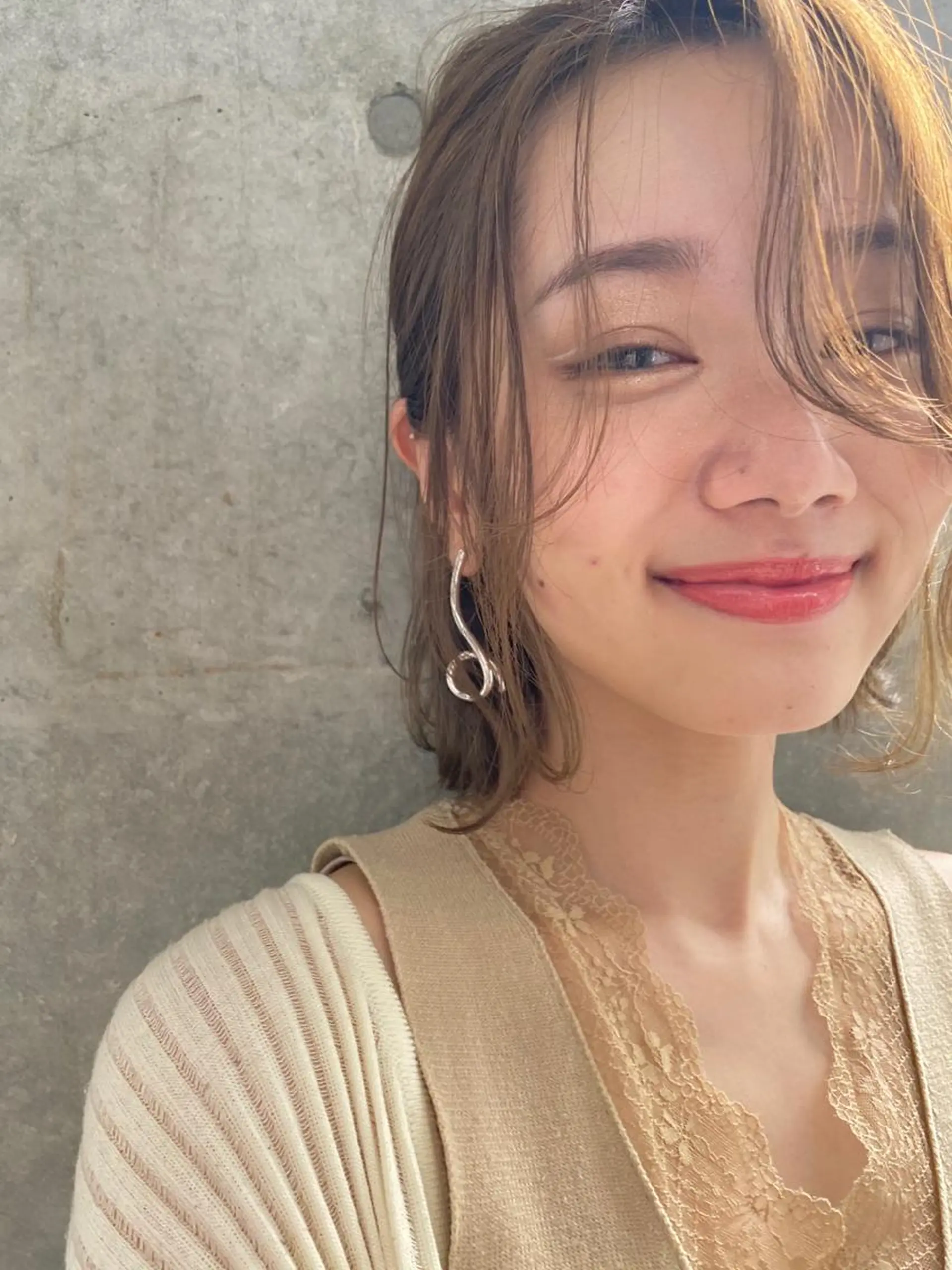 ミディアム カラー パーマ ヘアアレンジ マツエク・マツパ 💎耳ツボジュエリー ×銀座美容室💎のヘアスタイル