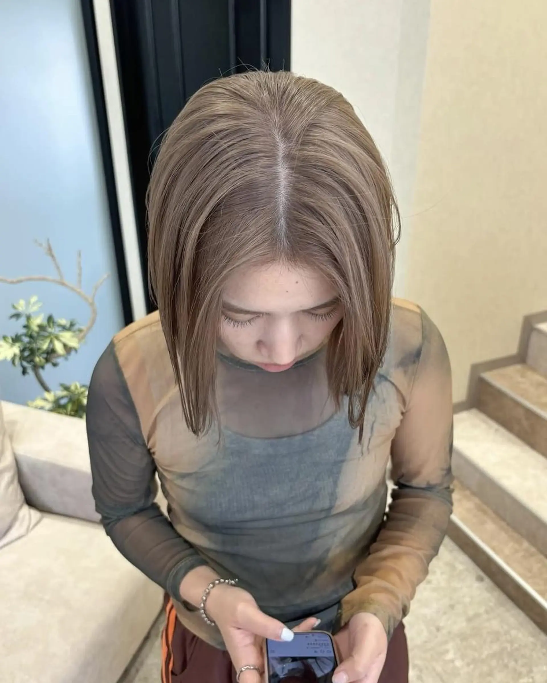 ショート カット ヘアカラー 藤井 貴美子のヘアスタイル