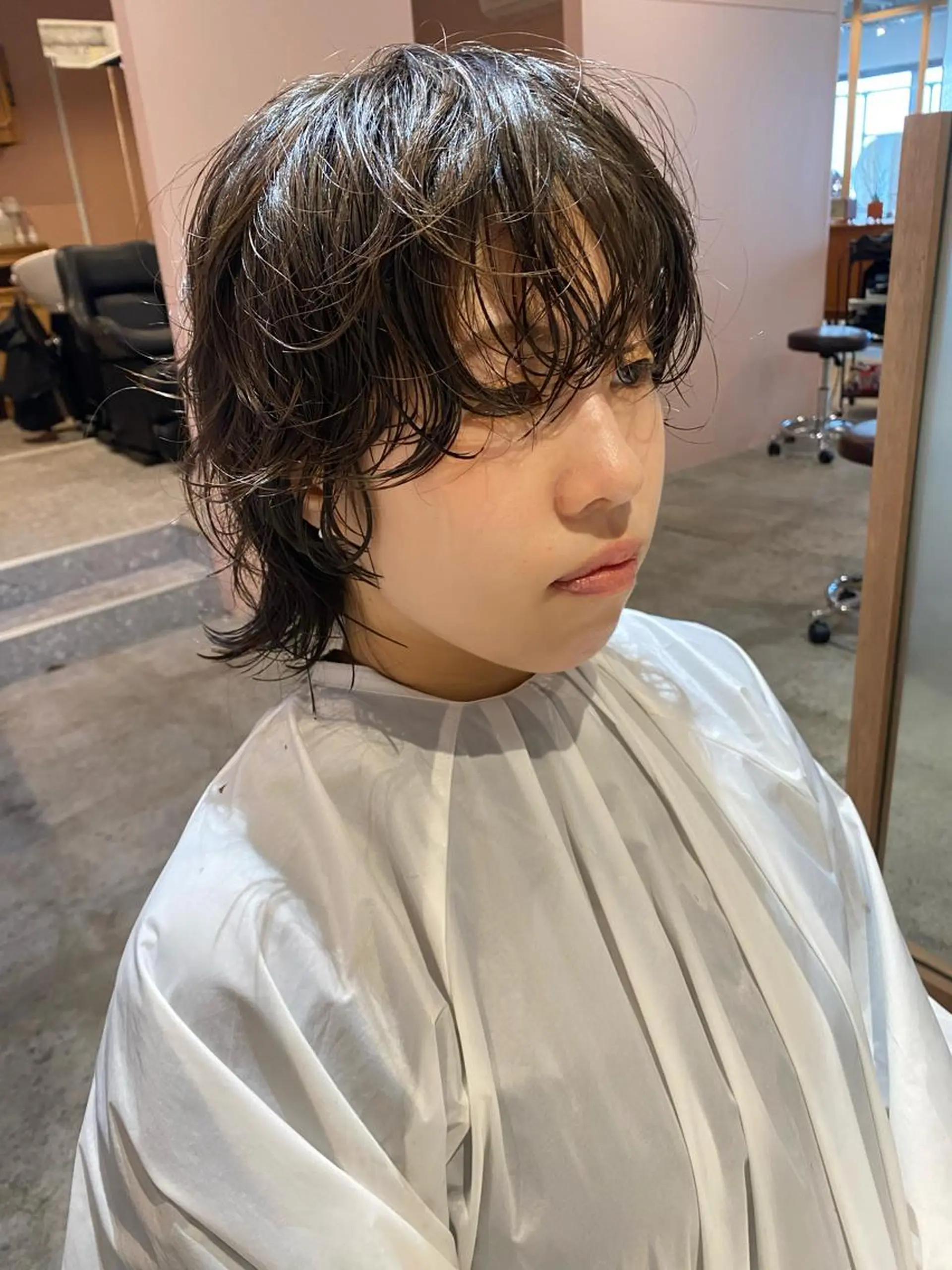 ショート カラー パーマ カット パーマ トリートメント Hayashi Shioriのヘアスタイル