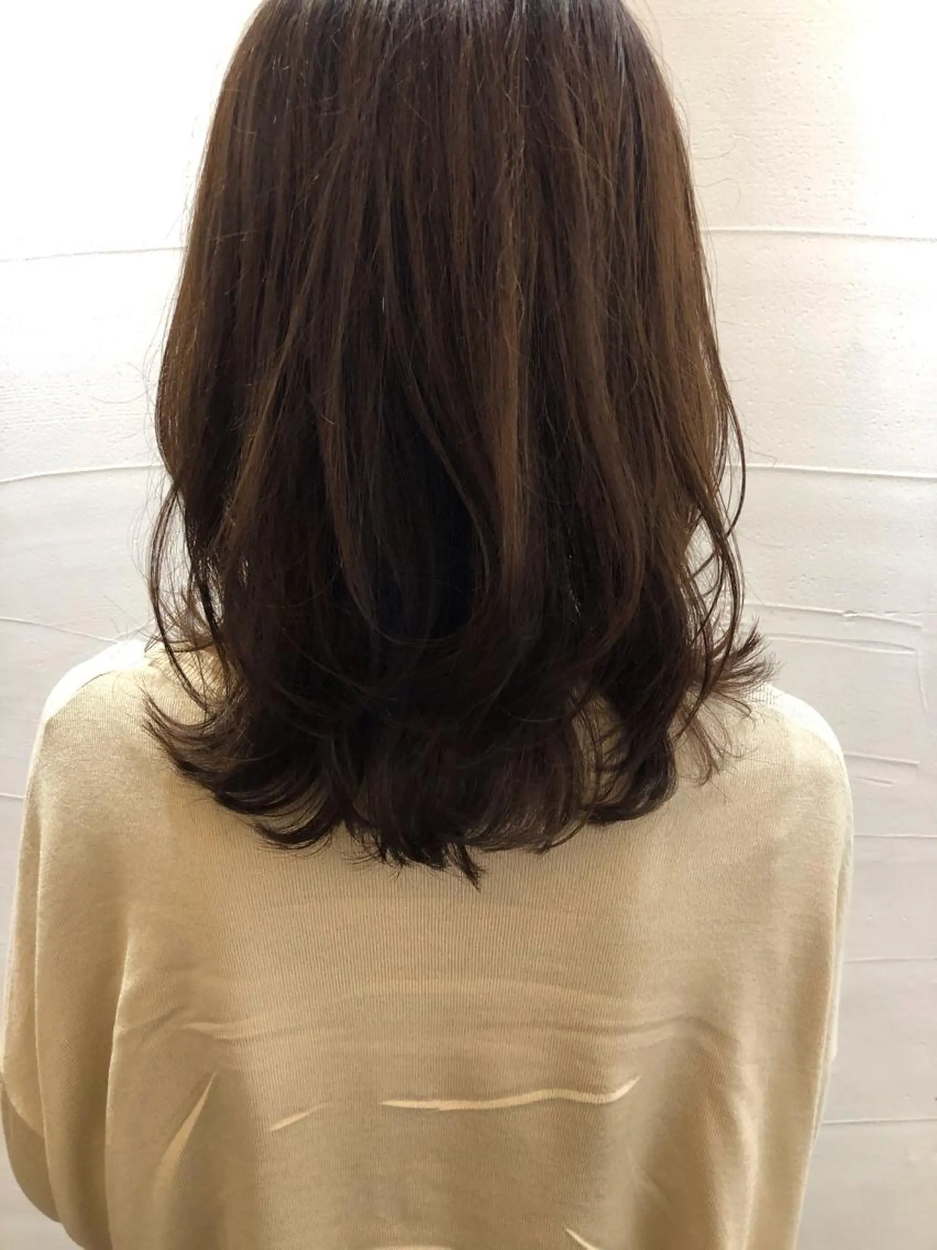 セミロング カラー くびれヘア 小顔カット ⚡️メンズ/波巻き/ 片岡篤宣/水戸⚡️のヘアスタイル