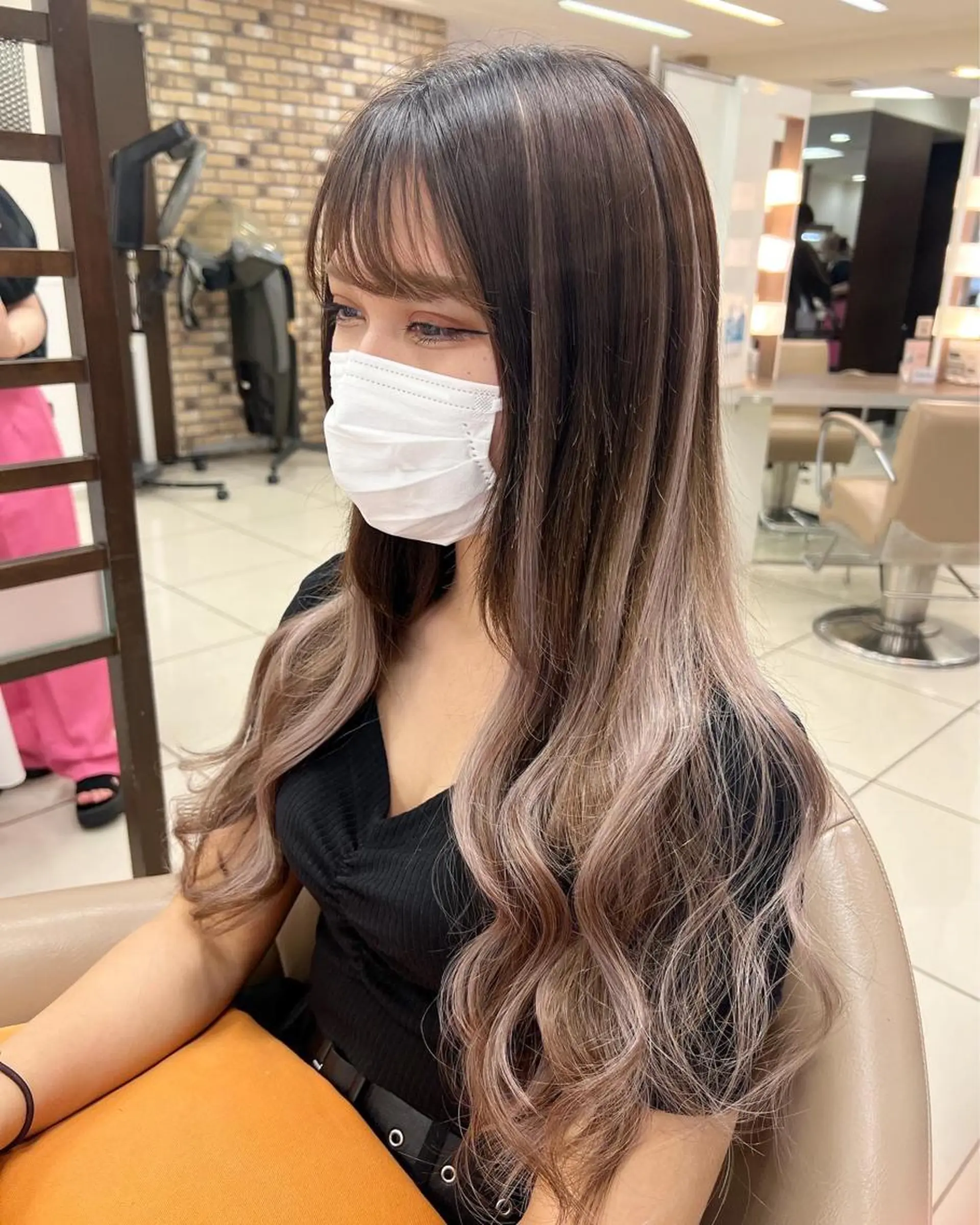 ロング カラー メンズ特化韓国ヘア シャドウパーマのヘアスタイル