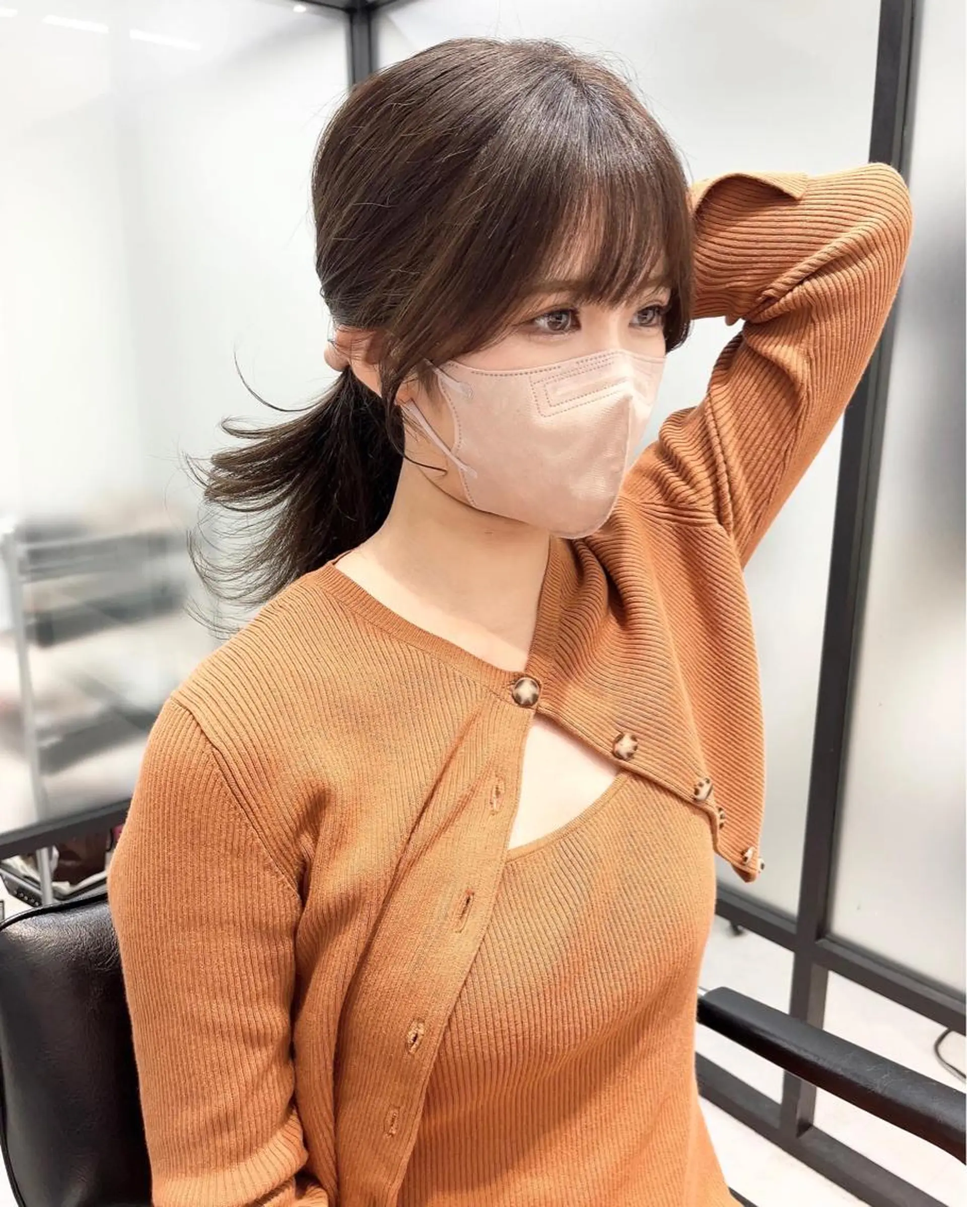 セミロング カット ヘアカラー トリートメント 韓国レイヤーカット 髪質改善▫️水野有真のヘアスタイル