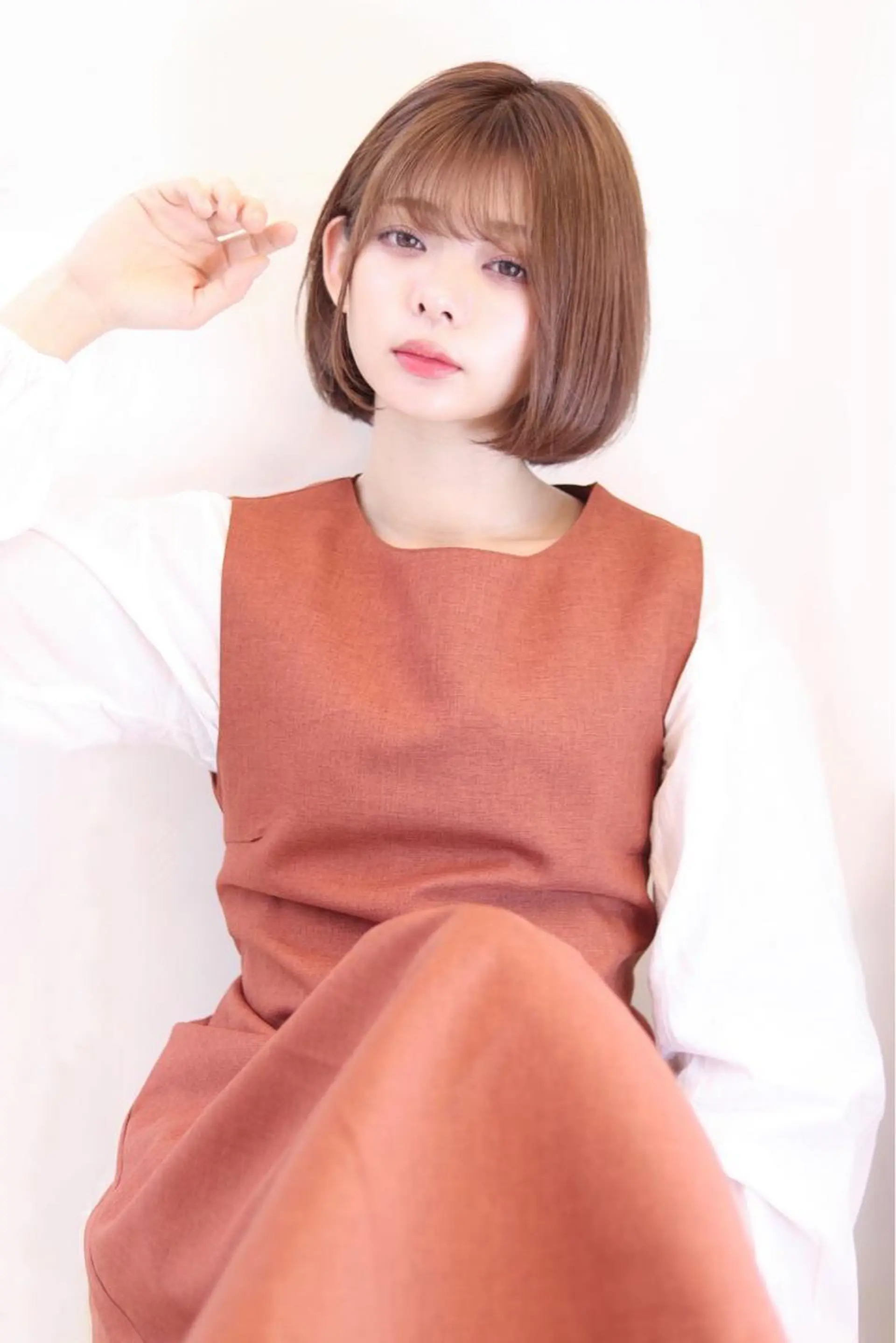 ミディアム 高見 紗代のヘアスタイル