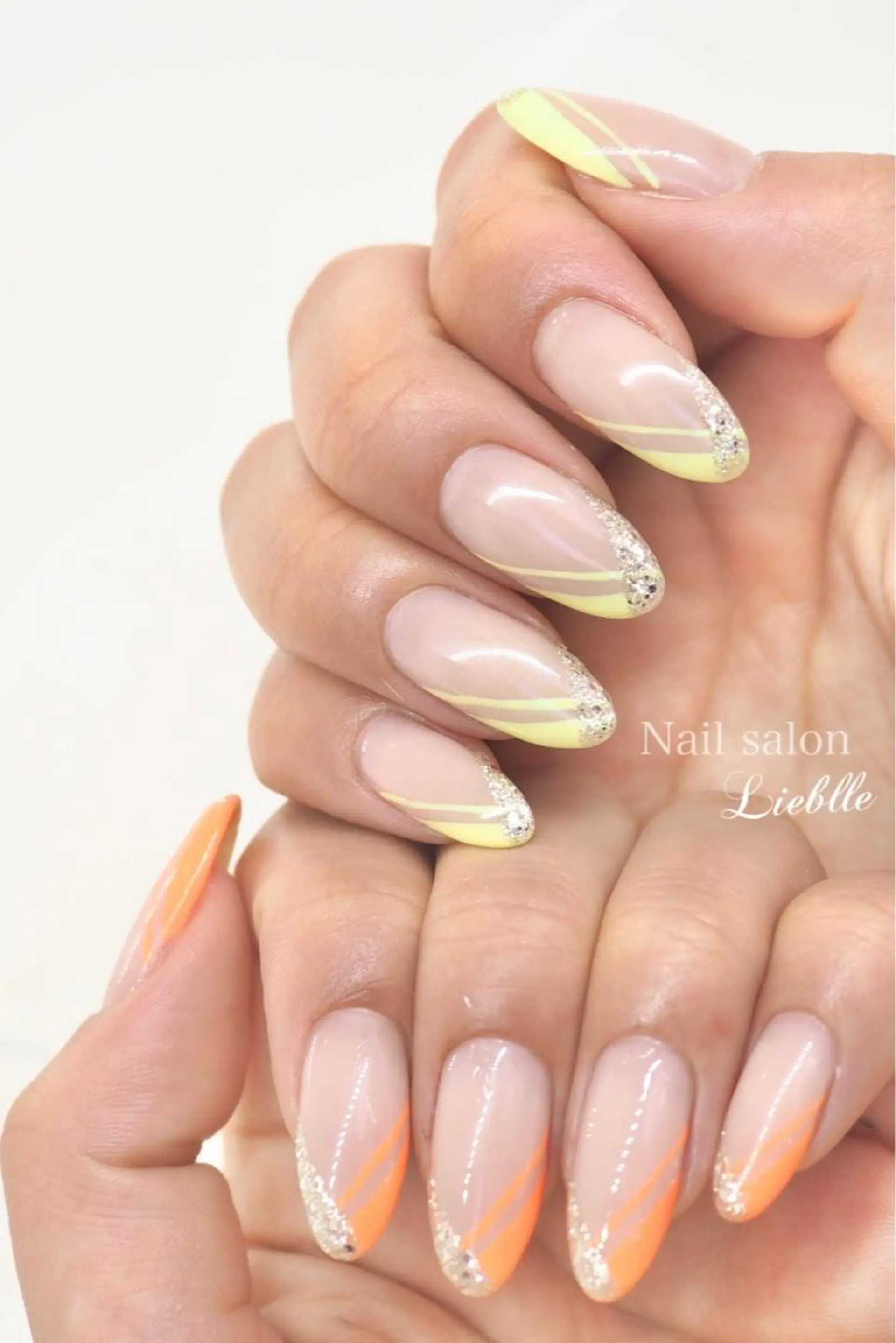 ロング カラー ネイル ハンドネイル Nail salon Lieblleのネイルデザイン