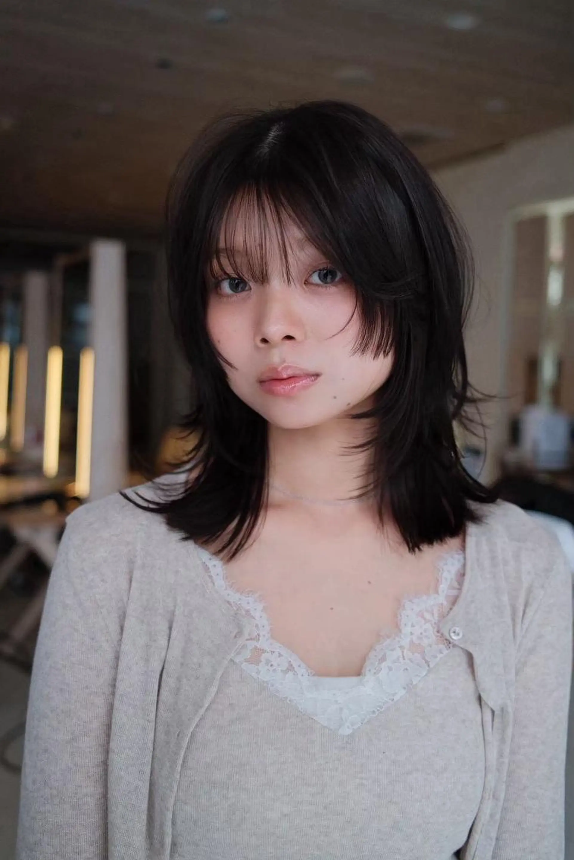 セミロング レイヤーカット 小顔カット カラー/レイヤー/ 髪質改善/PAAQのヘアスタイル