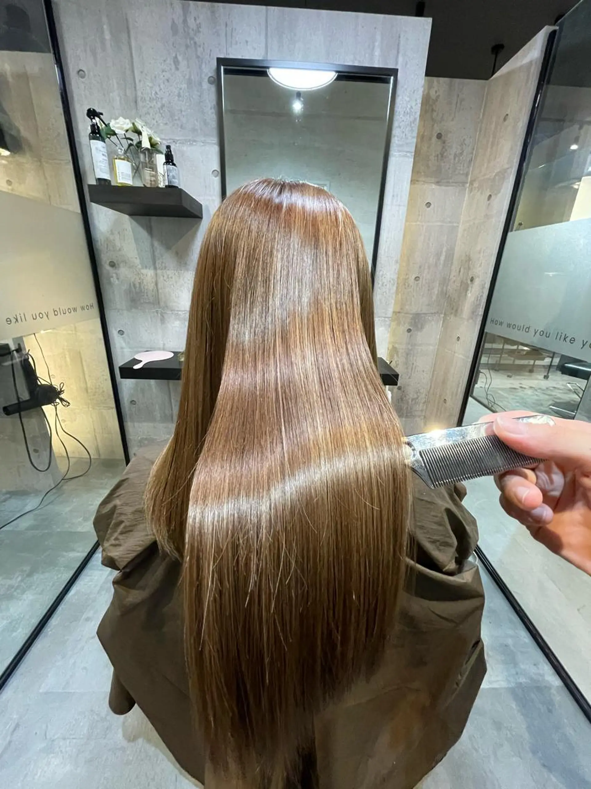 ロング カラー カット ヘアカラー トリートメント 👑髪質改善カラー 中垣斗希のヘアスタイル