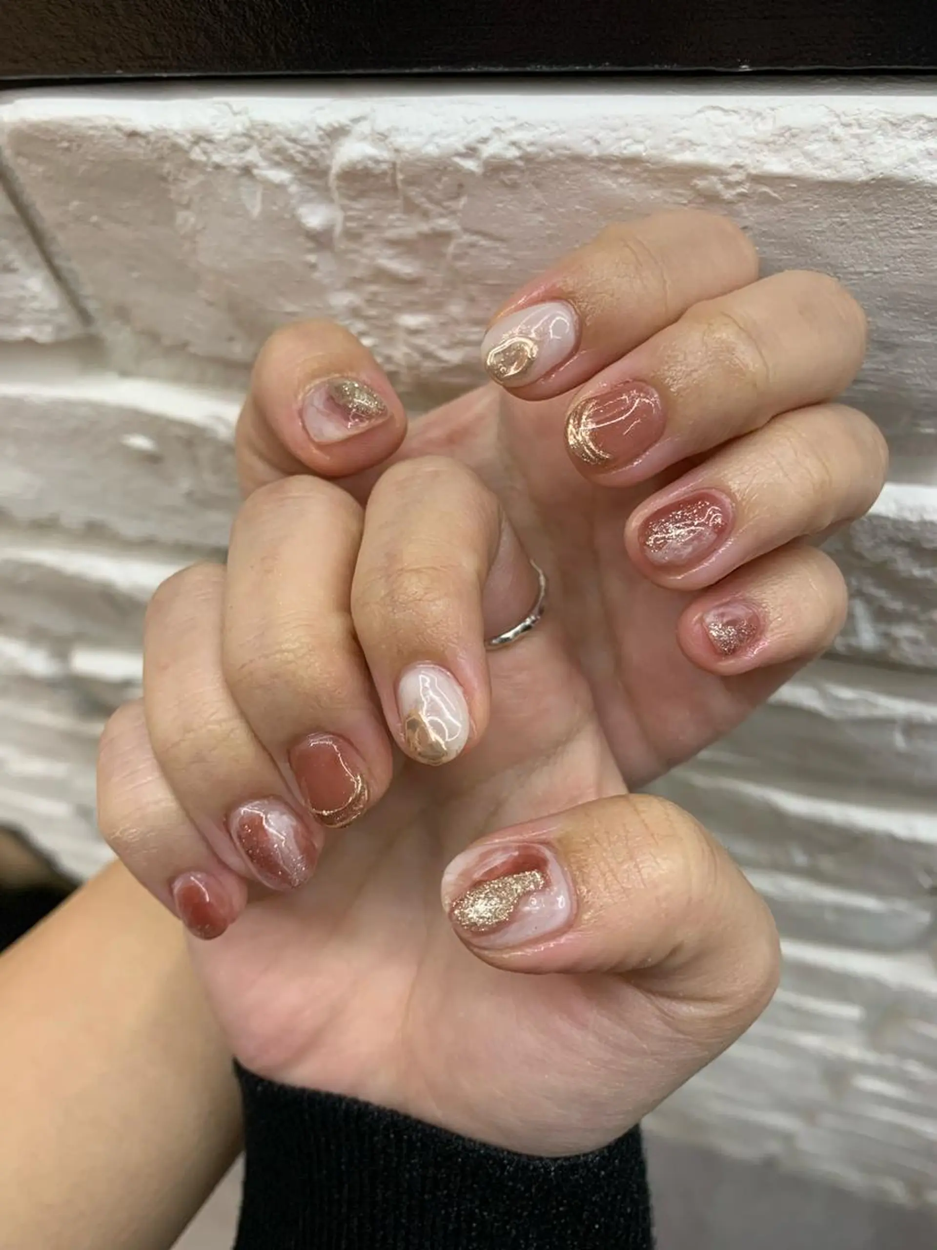 ネイル 持ち込み ホワイト マキノ ユイのネイルデザイン