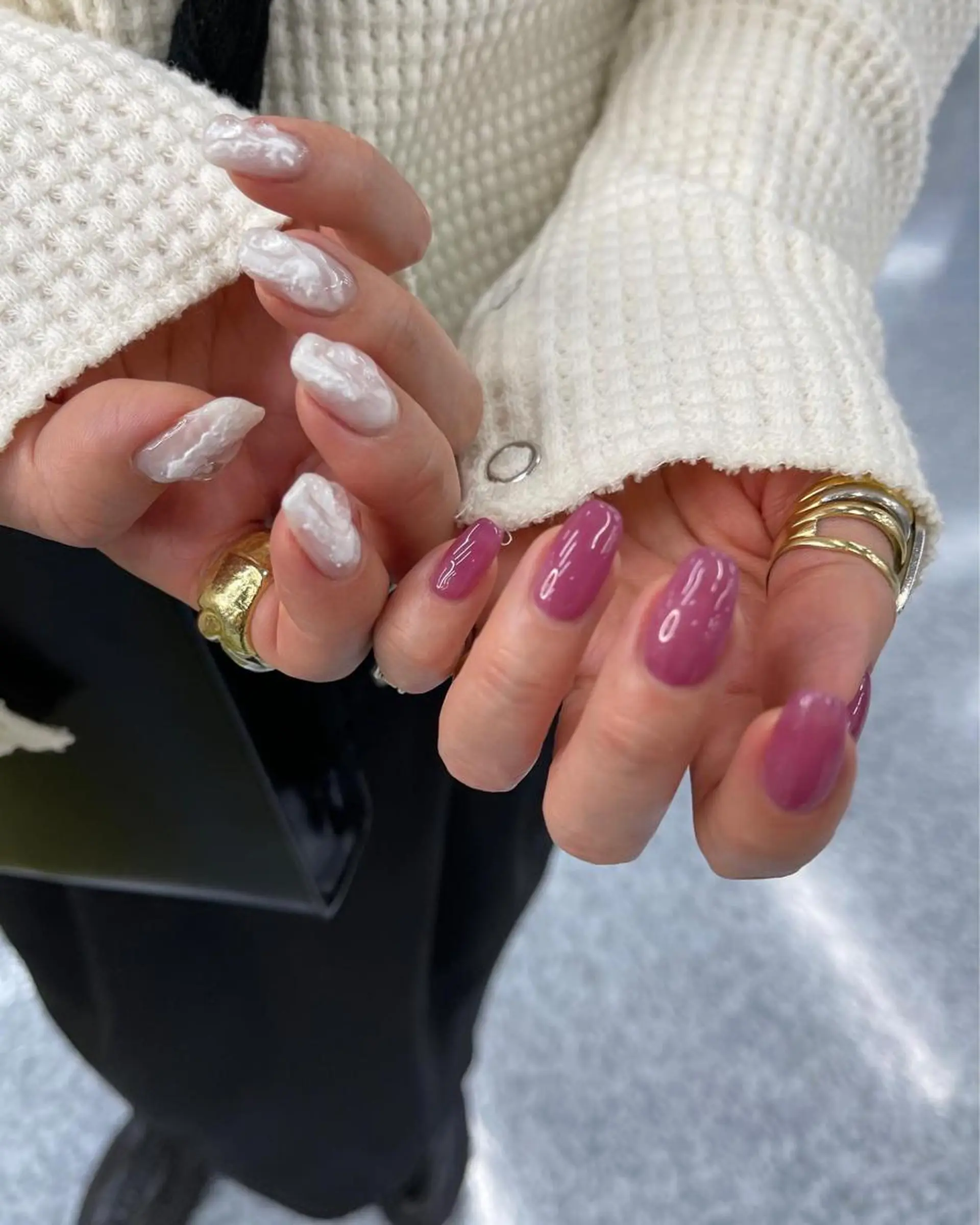 ネイル アートネイル ワンカラーネイル ハンドネイル フットネイル kiii.__ ✴︎*のネイルデザイン