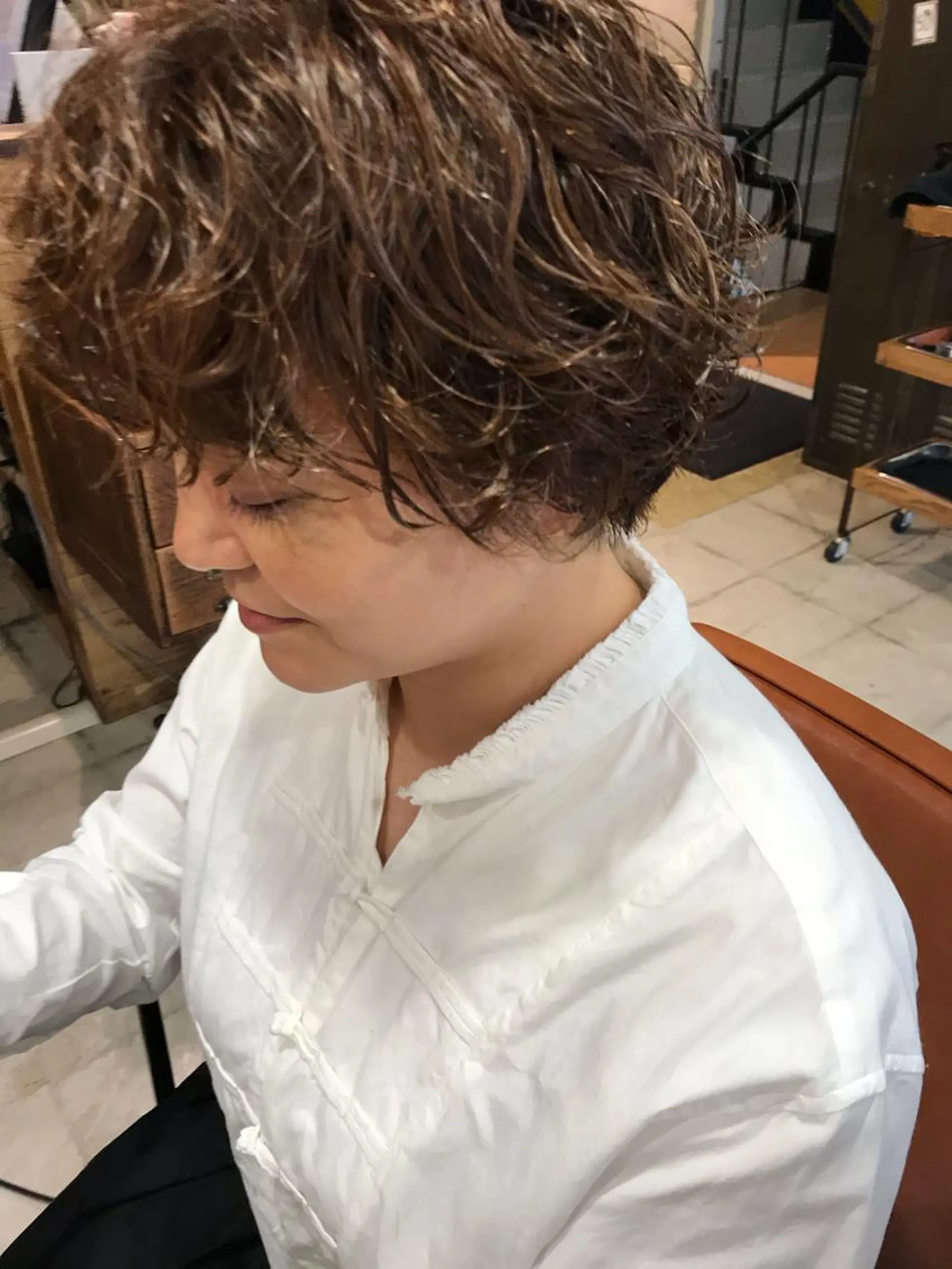 ショート カット パーマ トリートメント さの あやねのヘアスタイル