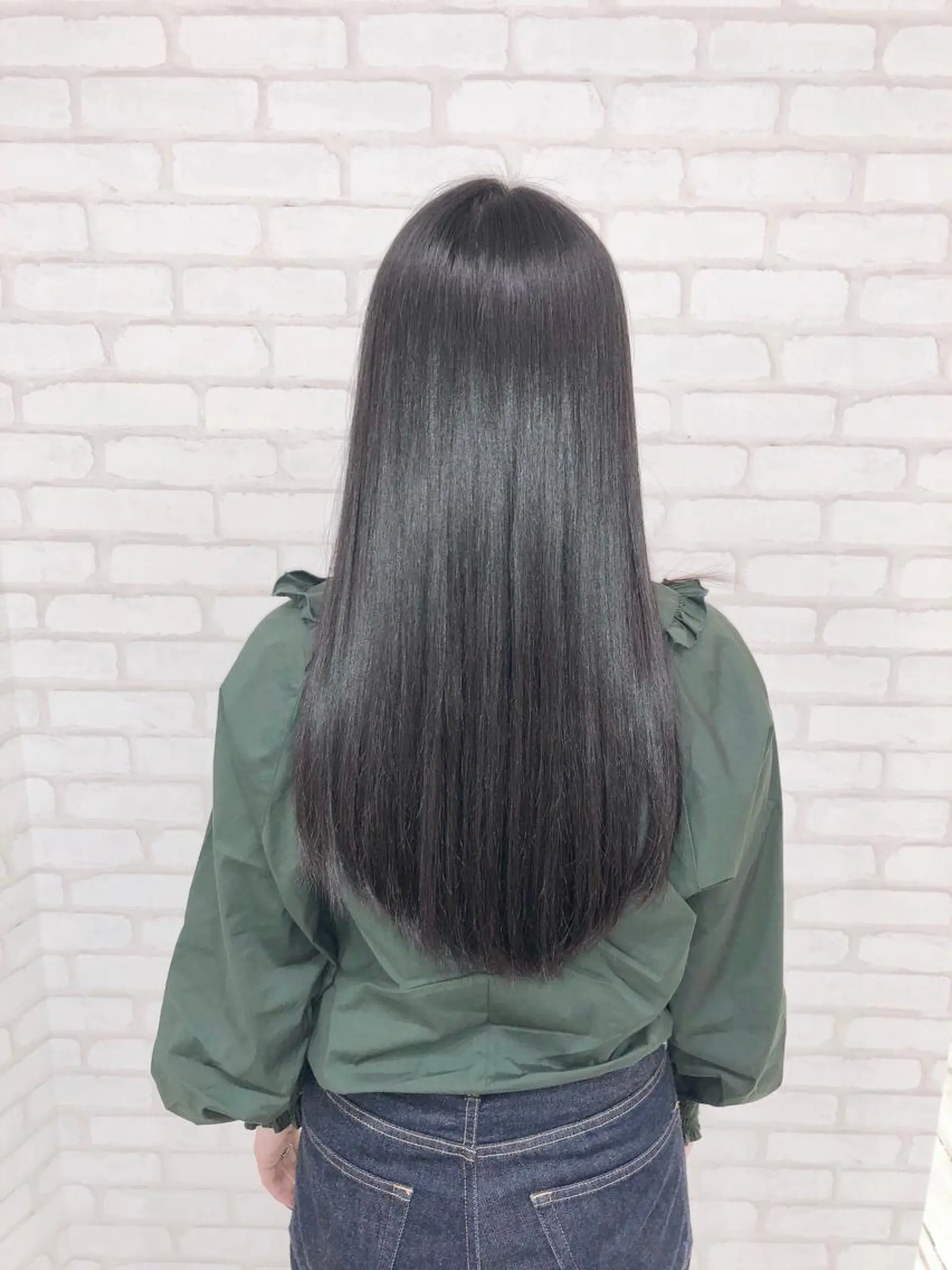 ロング カット 縮毛矯正 トリートメント アビリタ 警固のヘアスタイル