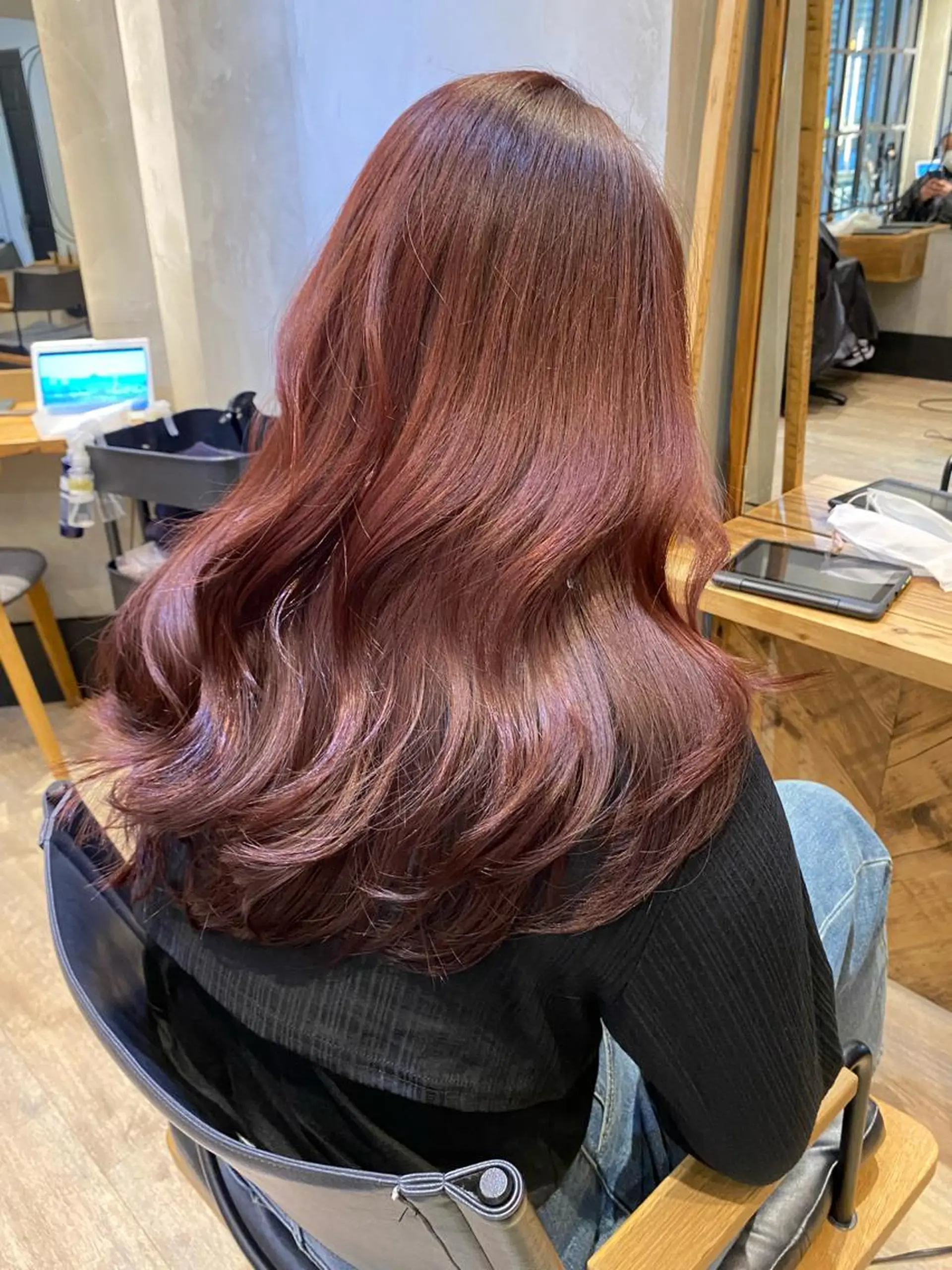 ロング カット ヘアカラー トリートメント 顔周りカット・相談 レイヤーも◎しずくのヘアスタイル