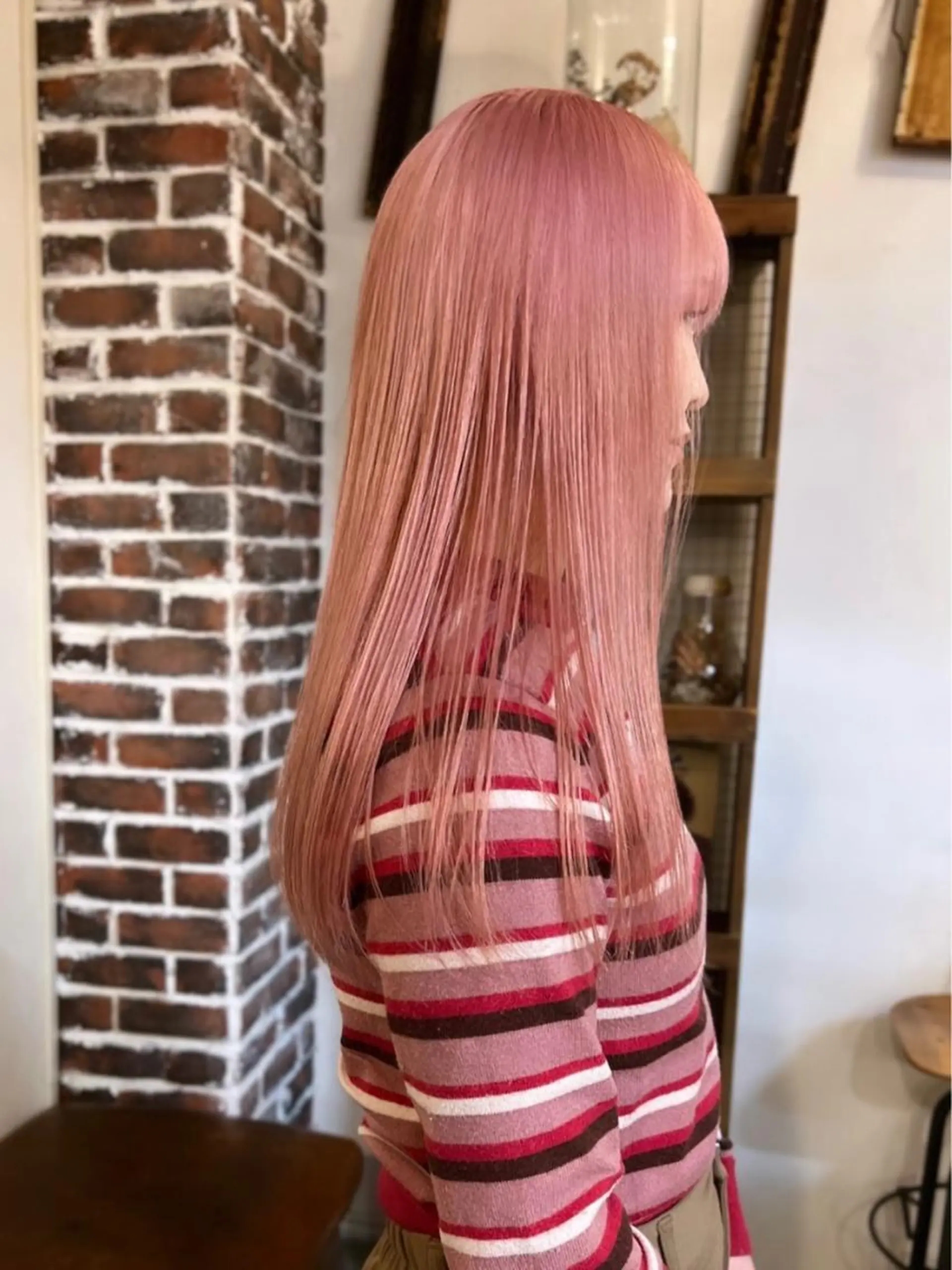 カラー ピンクカラー joh/メンズ/ ブリーチ/矢場町のヘアスタイル