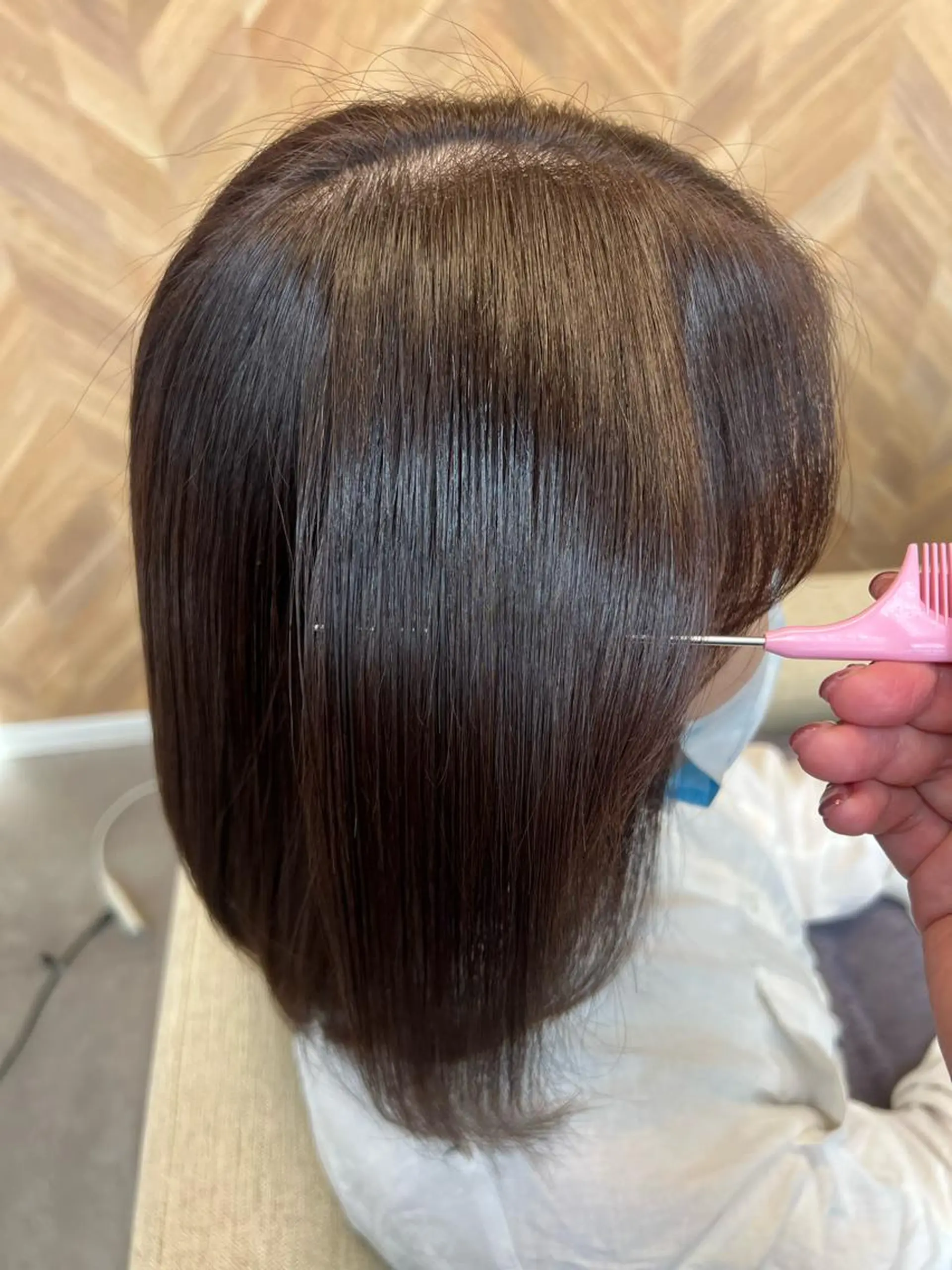 ミディアム 縮毛矯正 たかはし るなのヘアスタイル
