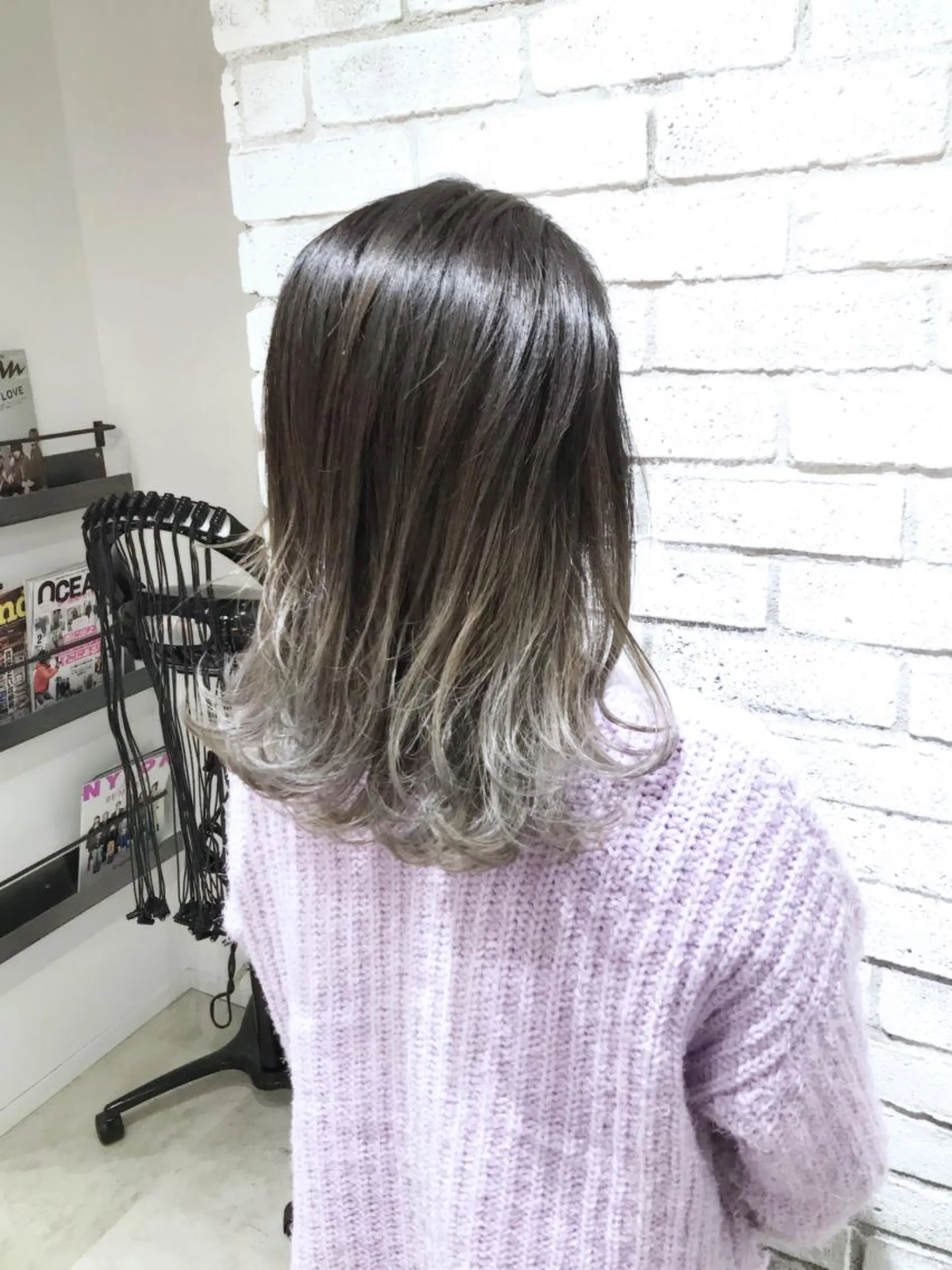 セミロング カラー パーマ ヘアアレンジ メンズ キッズ ネイル マツエク・マツパ ヘアカラー バレイヤージュ/ 髪質改善/渡邉悟🌱のヘアスタイル