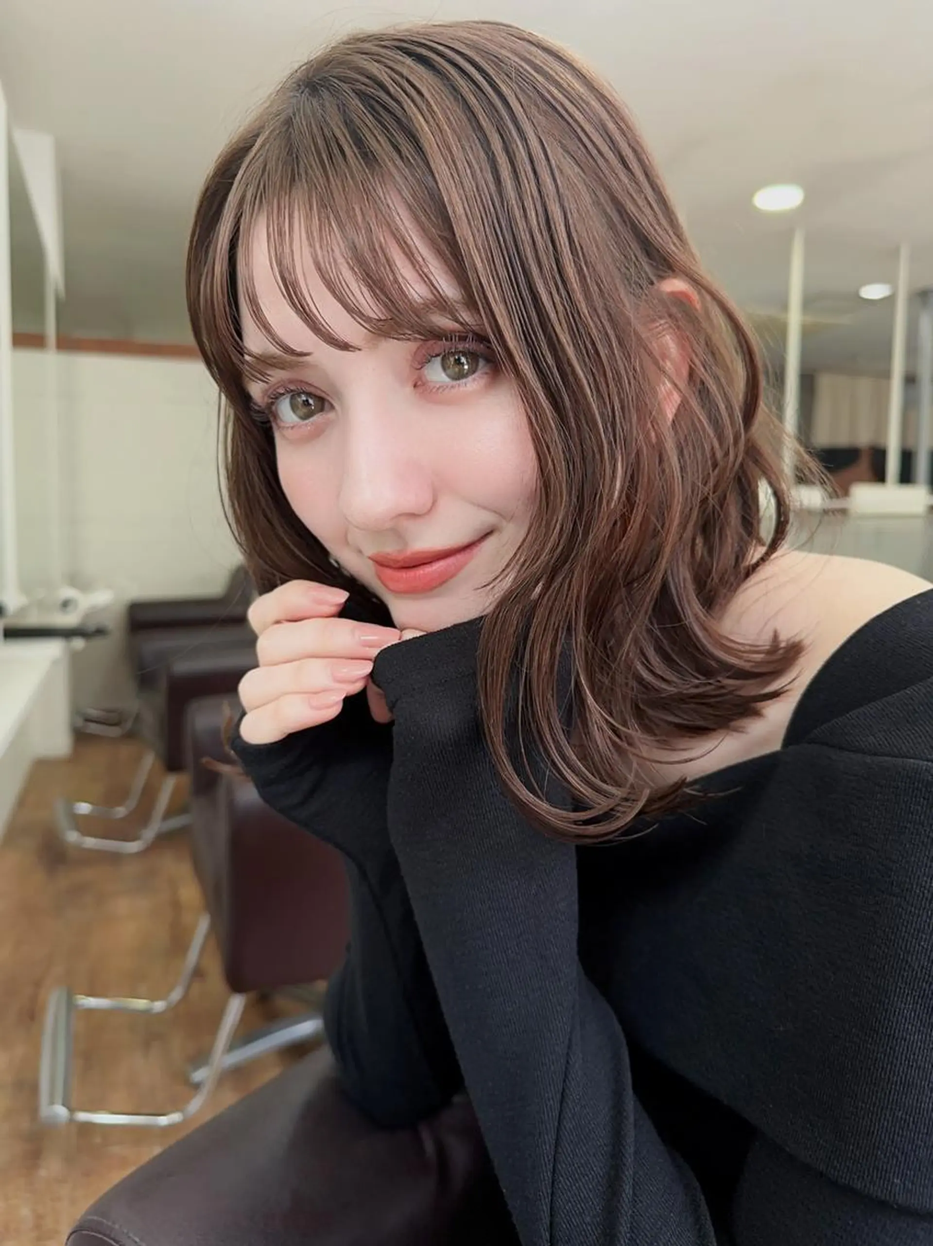 セミロング カット ヘアカラー トリートメント Hip's eyes 大宮のヘアスタイル