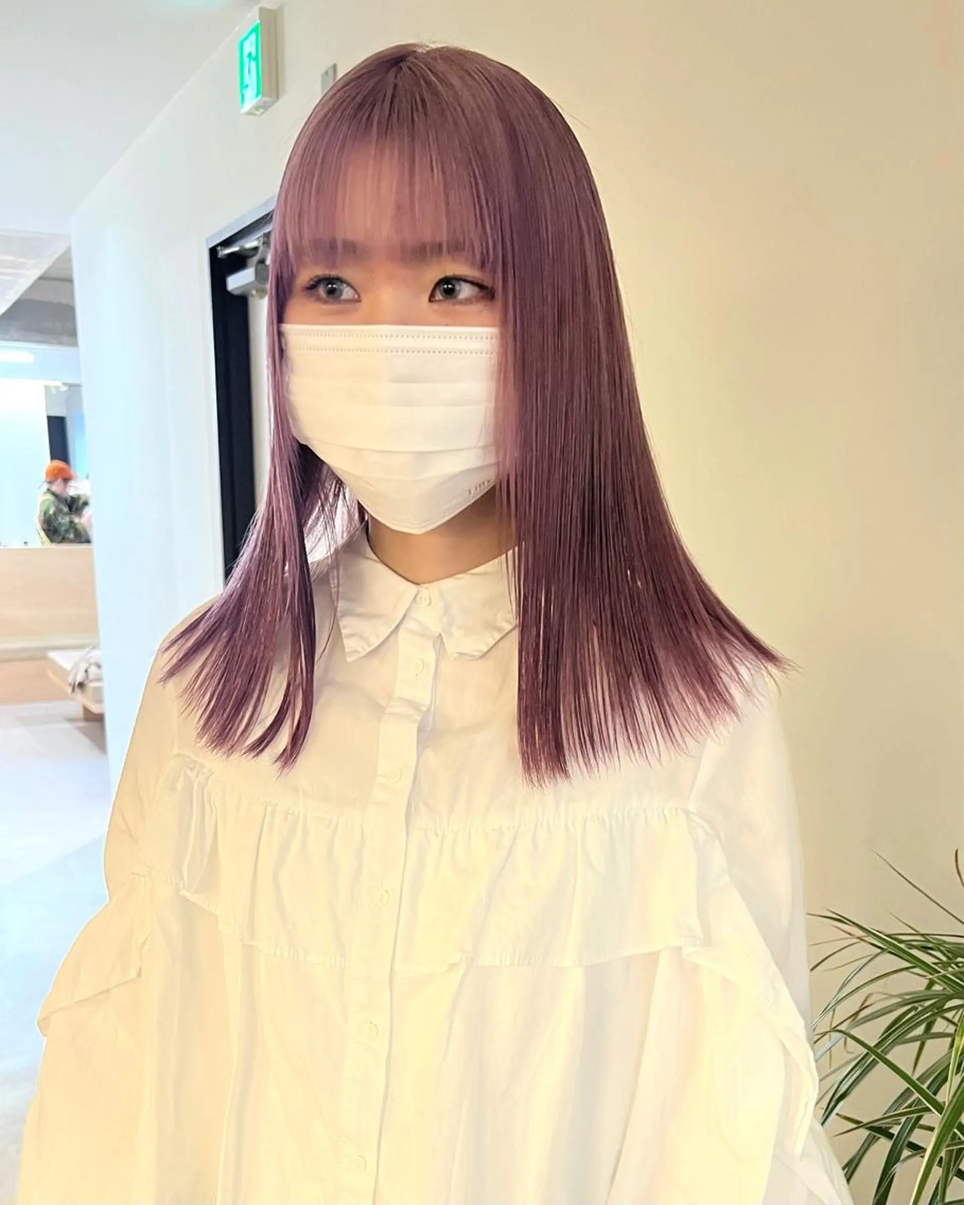 ロング カラー ブリーチ ラベンダーカラー ピンクカラー ピンクラベンダー ヘアカラー トリートメント RAIMA ケアハイトーンのヘアスタイル