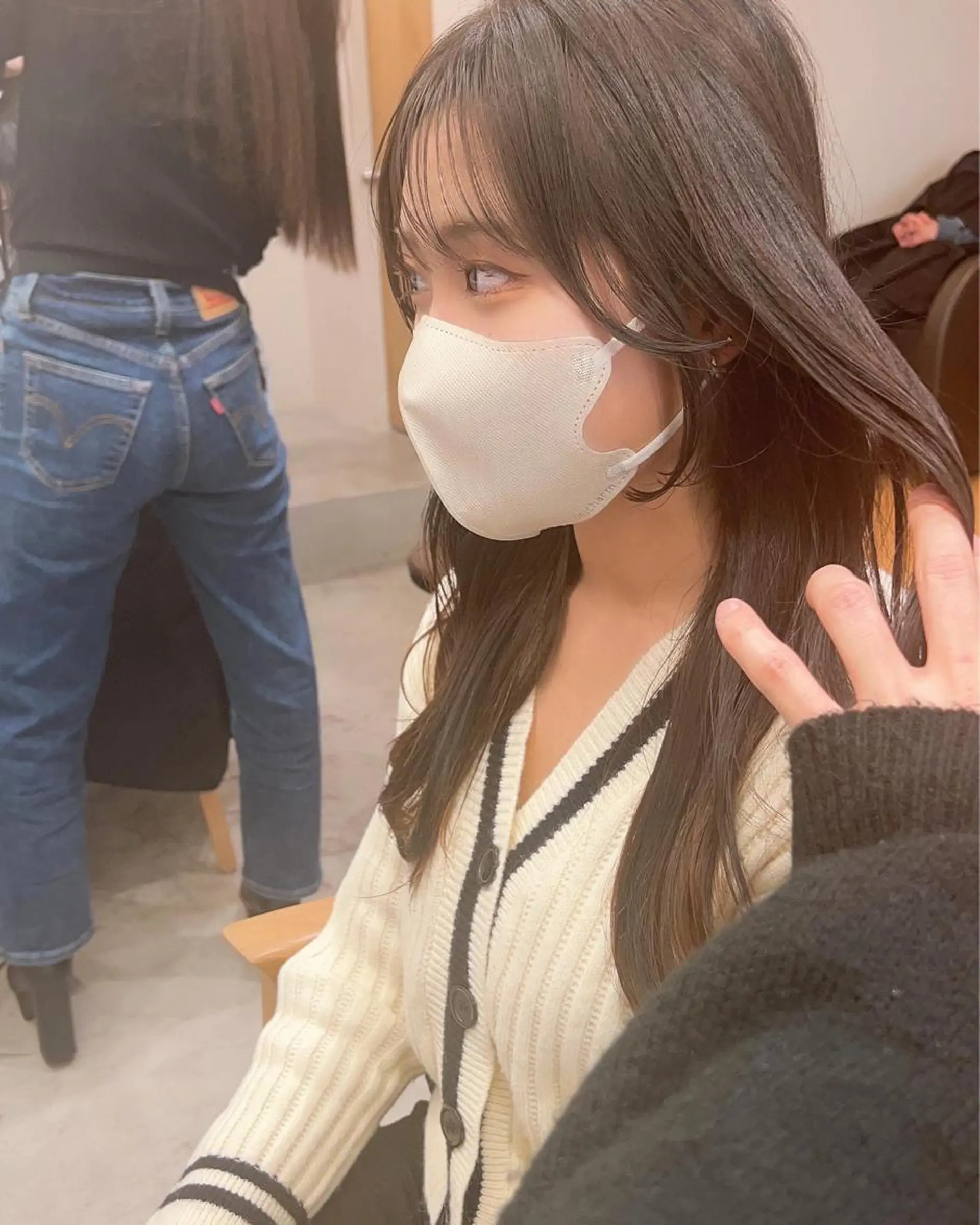 ロング カラー ヘアアレンジ 顔周りカット 誰より丁寧なカット/ 小林輝/レイヤーのヘアスタイル