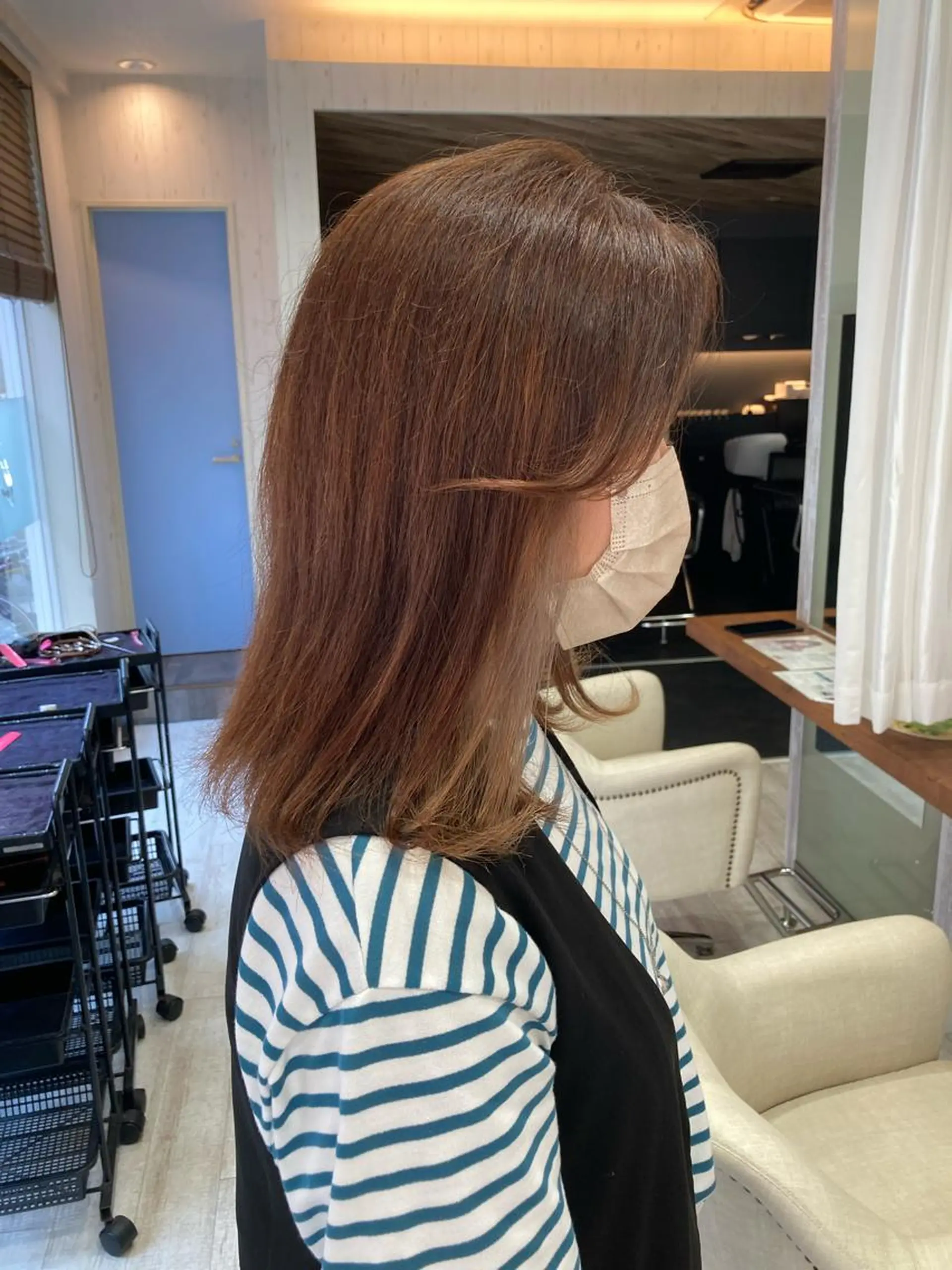 ミディアム カット ヘアカラー トリートメント 上野湧太 髪質改善/艶カラーのヘアスタイル