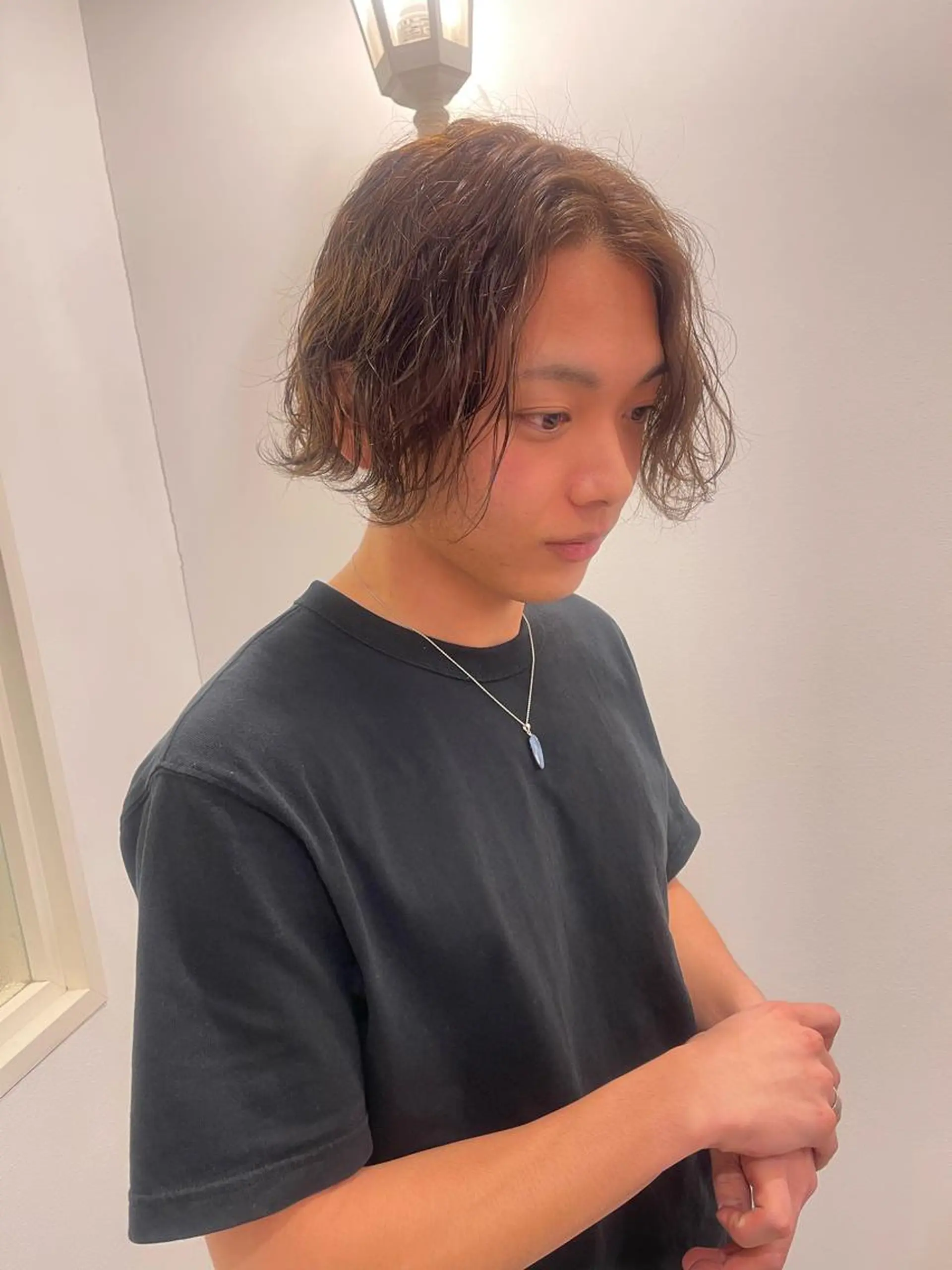 ミディアム メンズ ミディアムパーマ メンズパーマ 波巻きパーマ Lita たいちのヘアスタイル