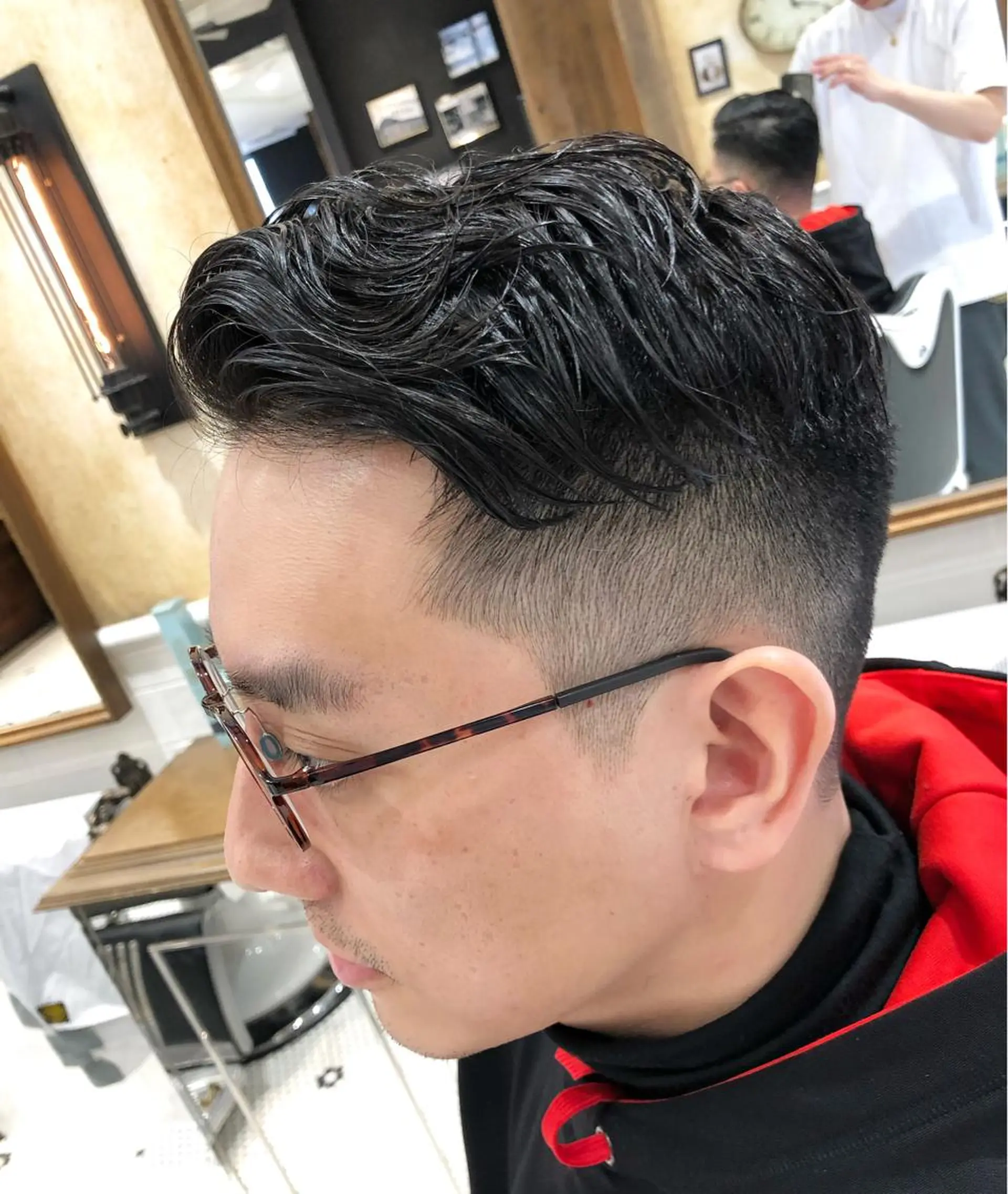 ショート パーマ メンズ カット無料/髪質改善 髪質根本改善/艶髪のヘアスタイル