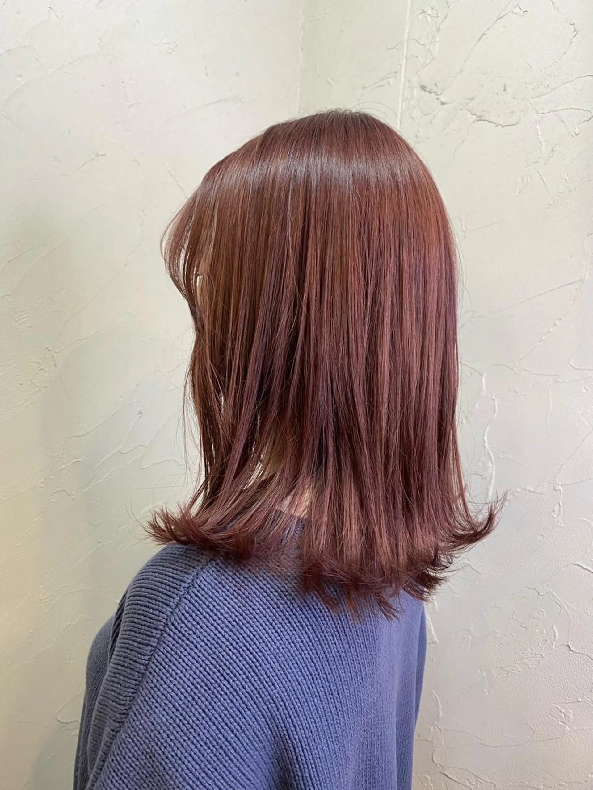 ミディアム カラー ベージュカラー ピンクカラー ピンクベージュ 🍇おぐら めぐみ🍇のヘアスタイル