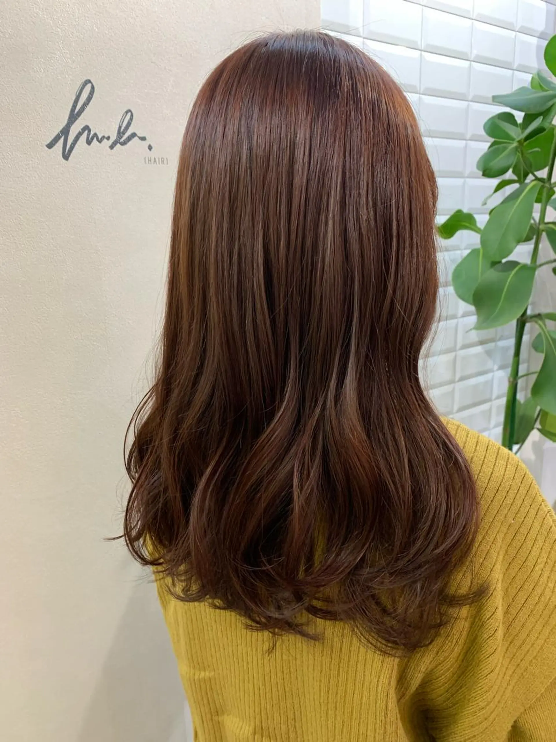 ロング カラー ブラウンカラー ピンクカラー ピンクブラウン hubhair レイヤー/透明感のヘアスタイル