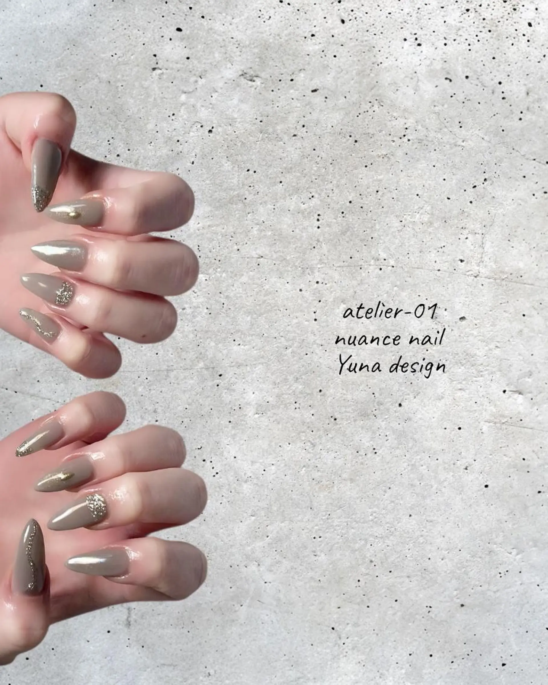 ネイル アートネイル 冬ネイル ハンドネイル 優奈ﾃｨﾝ atelier-01のネイルデザイン